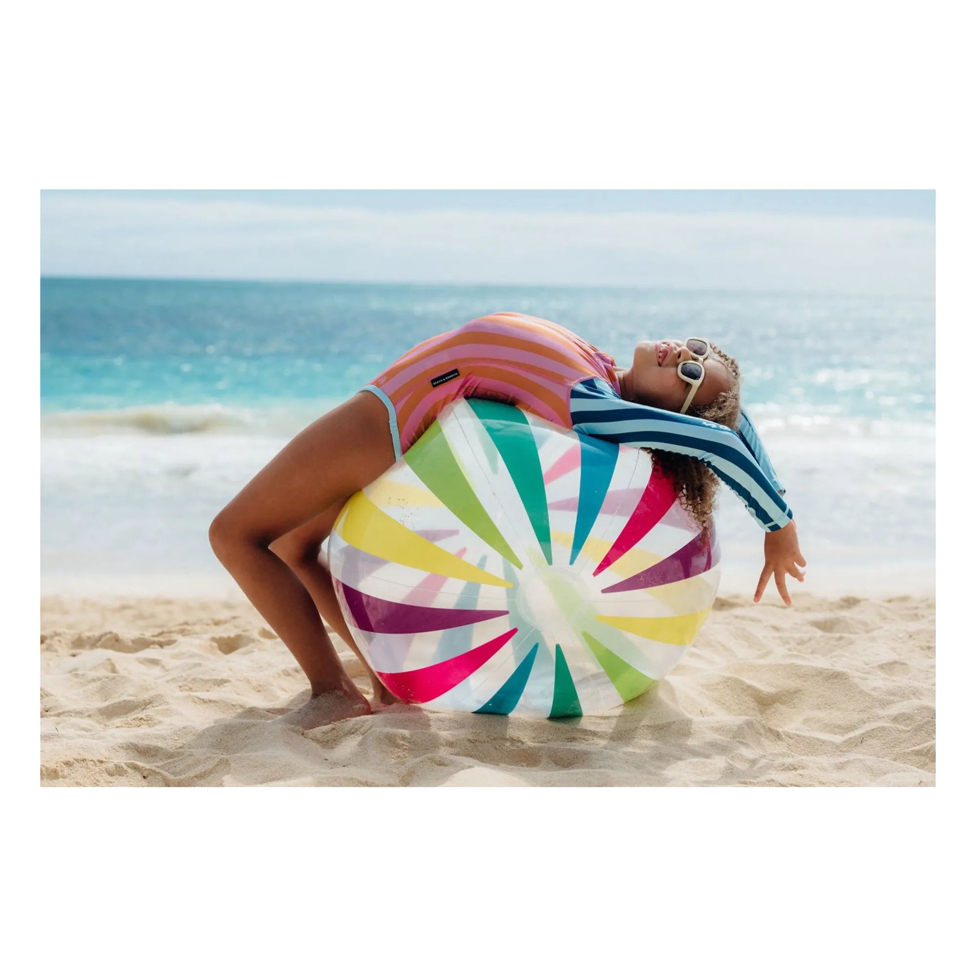 Beach & Bandits - Salty Stripes Anti-UV Swimsuit Made from Recycled Fibers | Navy