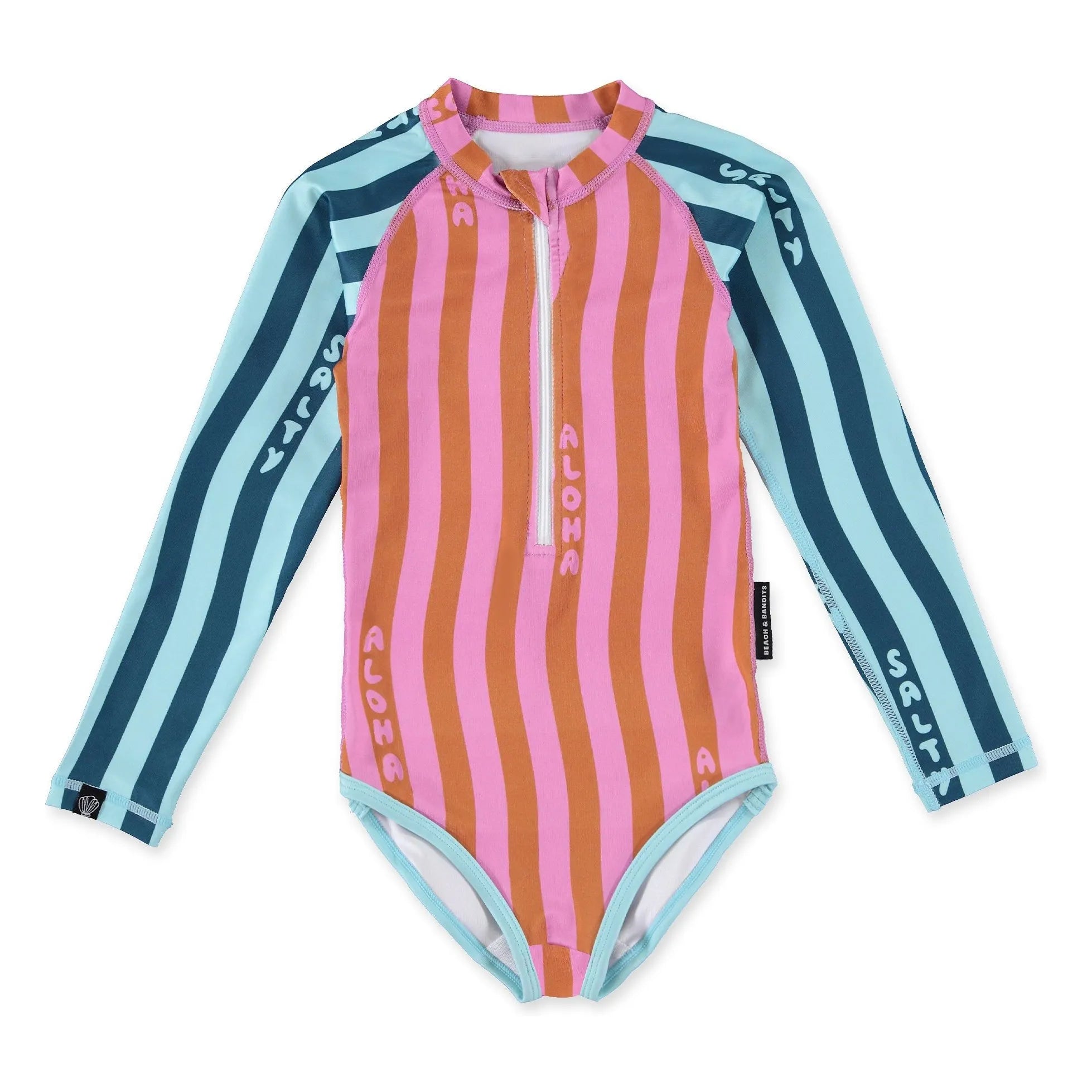 Beach & Bandits - Salty Stripes Anti-UV Swimsuit Made from Recycled Fibers | Navy