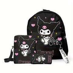 Sanrio - Kuromi 3-Piece School Bag Set