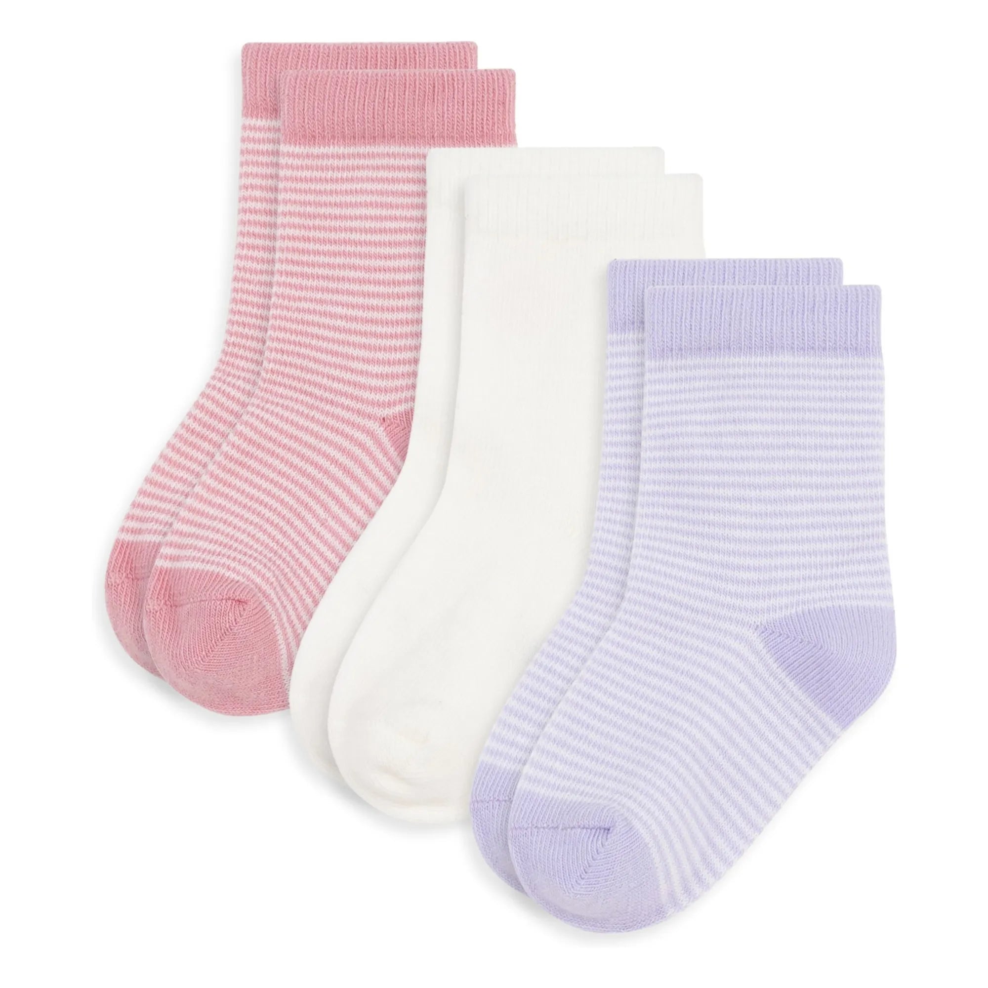 Petit Bateau - 3 Striped Fitted Socks Set | Pink