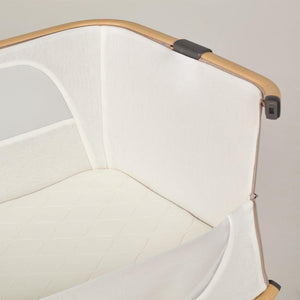 Silver Cross Lunar Bedside Crib - Oatmeal-Bedside Cribs-Oatmeal- | Natural Baby Shower