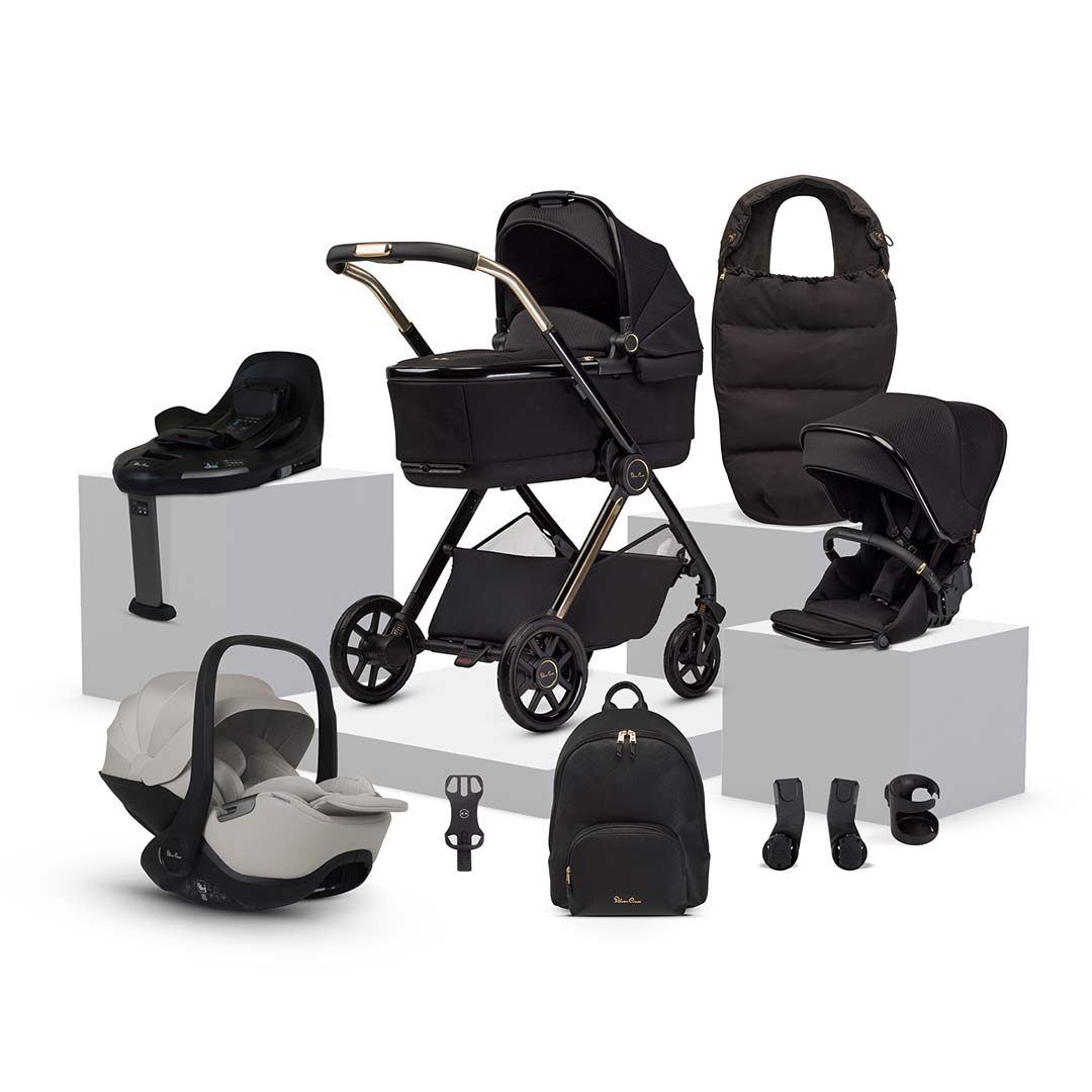 Silver Cross Reef 2 SPECIAL EDITION Ultimate 360 Bundle-Travel Systems-Espresso-Natural Taupe | Natural Baby Shower