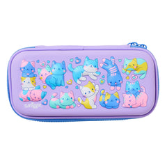 Smiggle - 3D Embossed Hardtop Lilac Small Pencil Case