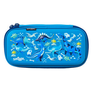 Smiggle - 3D Embossed Hardtop Blue Small Pencil Case