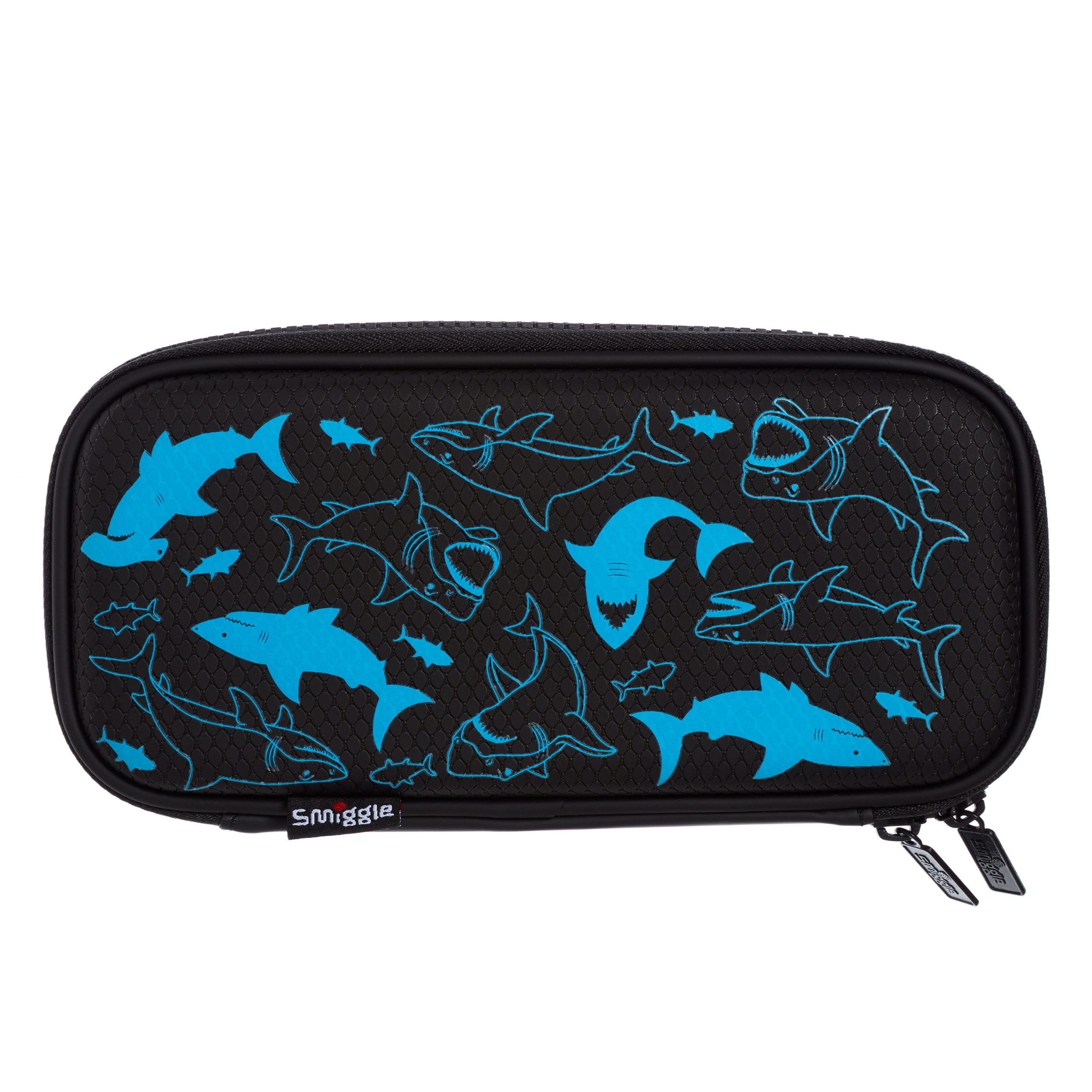 Smiggle - 3D Embossed Hardtop Spesh Black Small Pencil Case