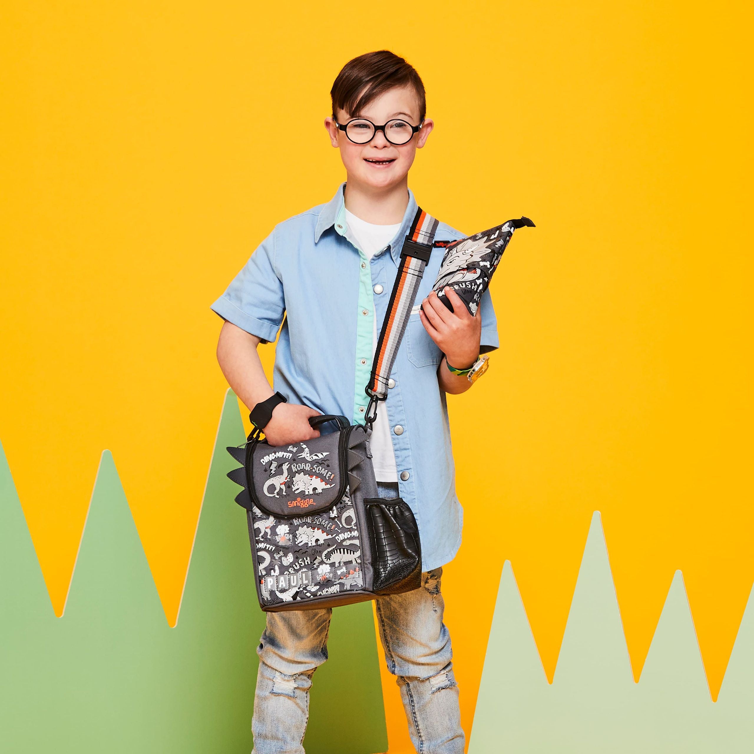 Smiggle - Animalia Junior Bag Water Bottle and Lunch Box Set
