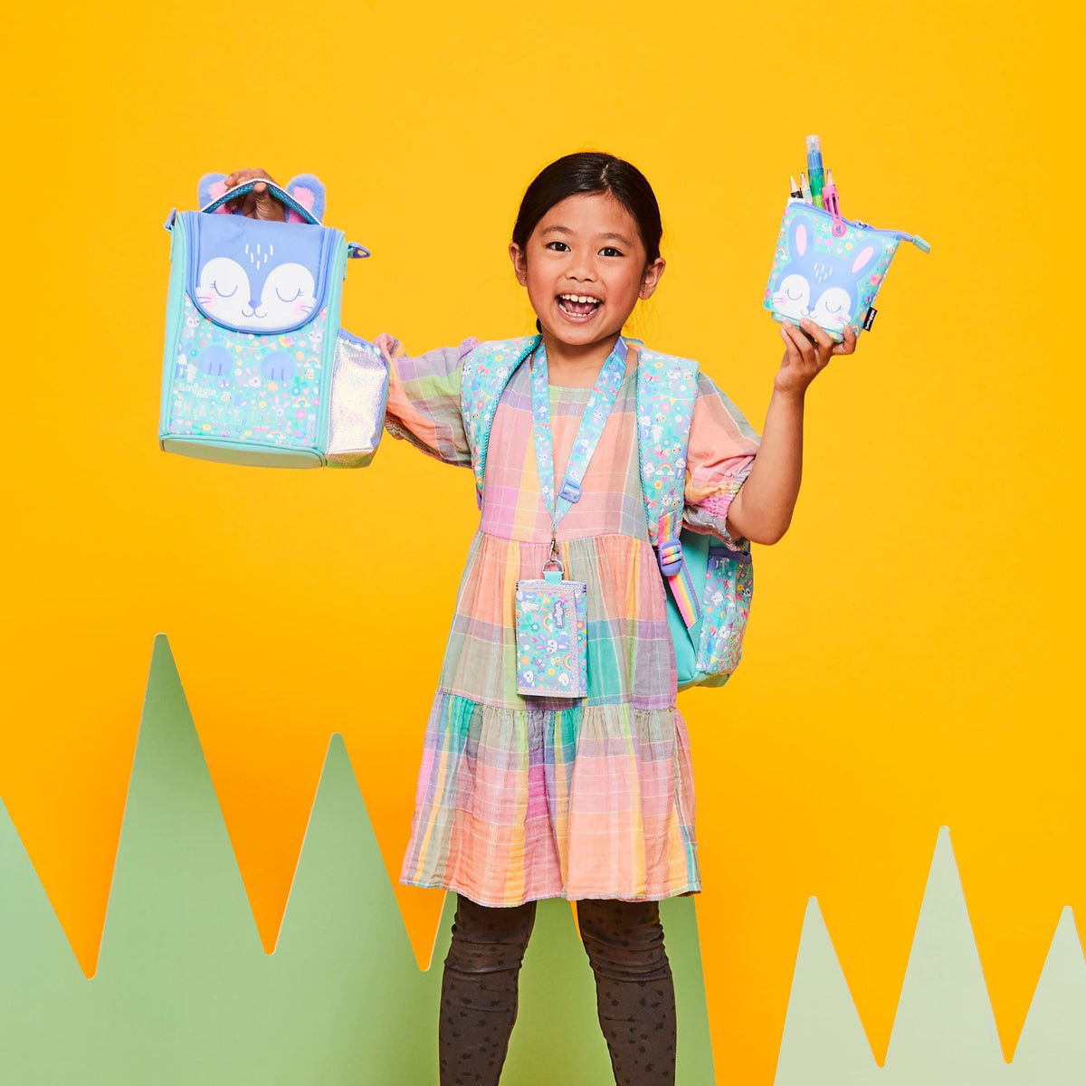 Smiggle - Animalia Junior School Bag and Complete Set