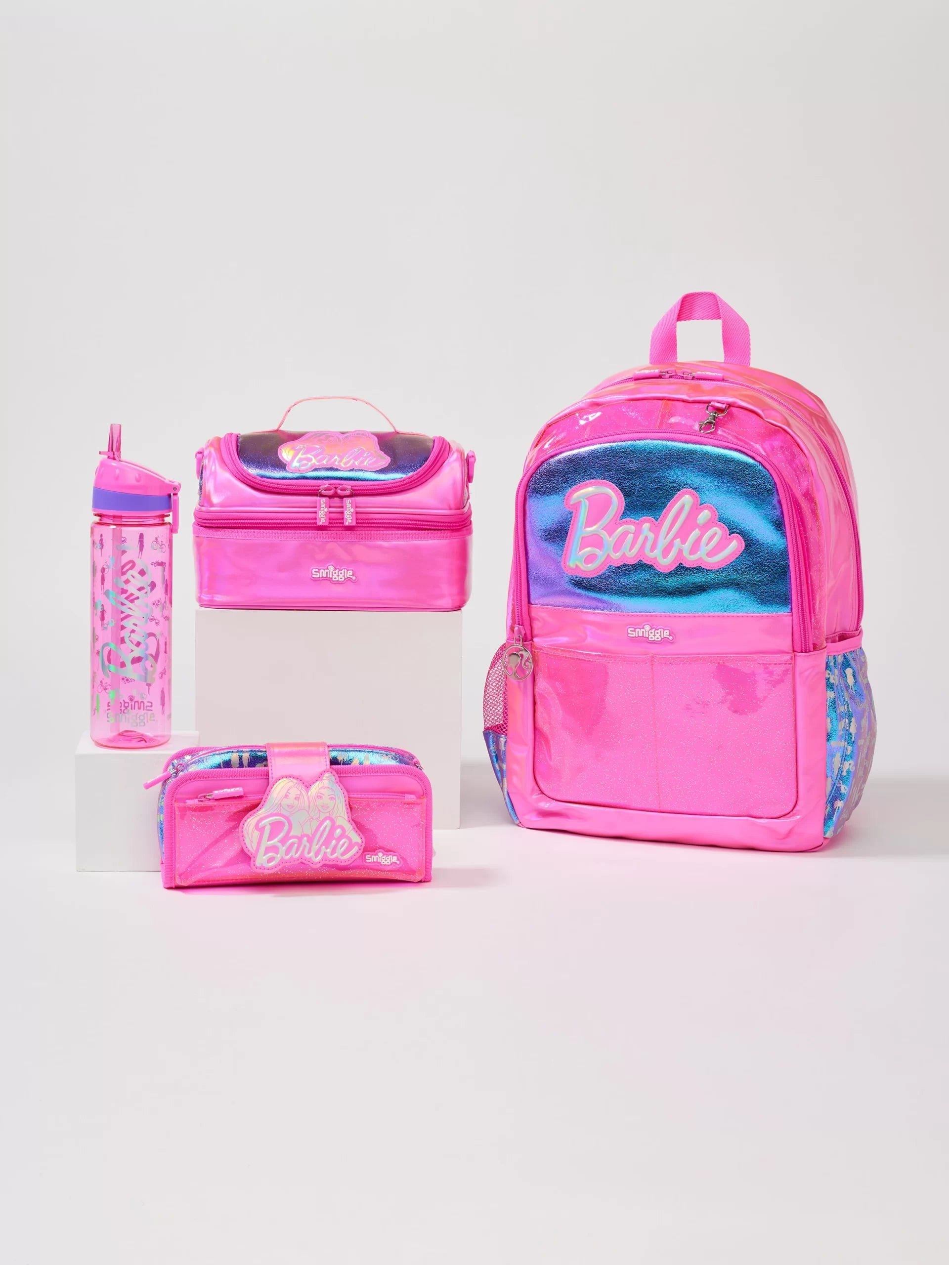 Smiggle - Barbie 4-Piece School Bag Set