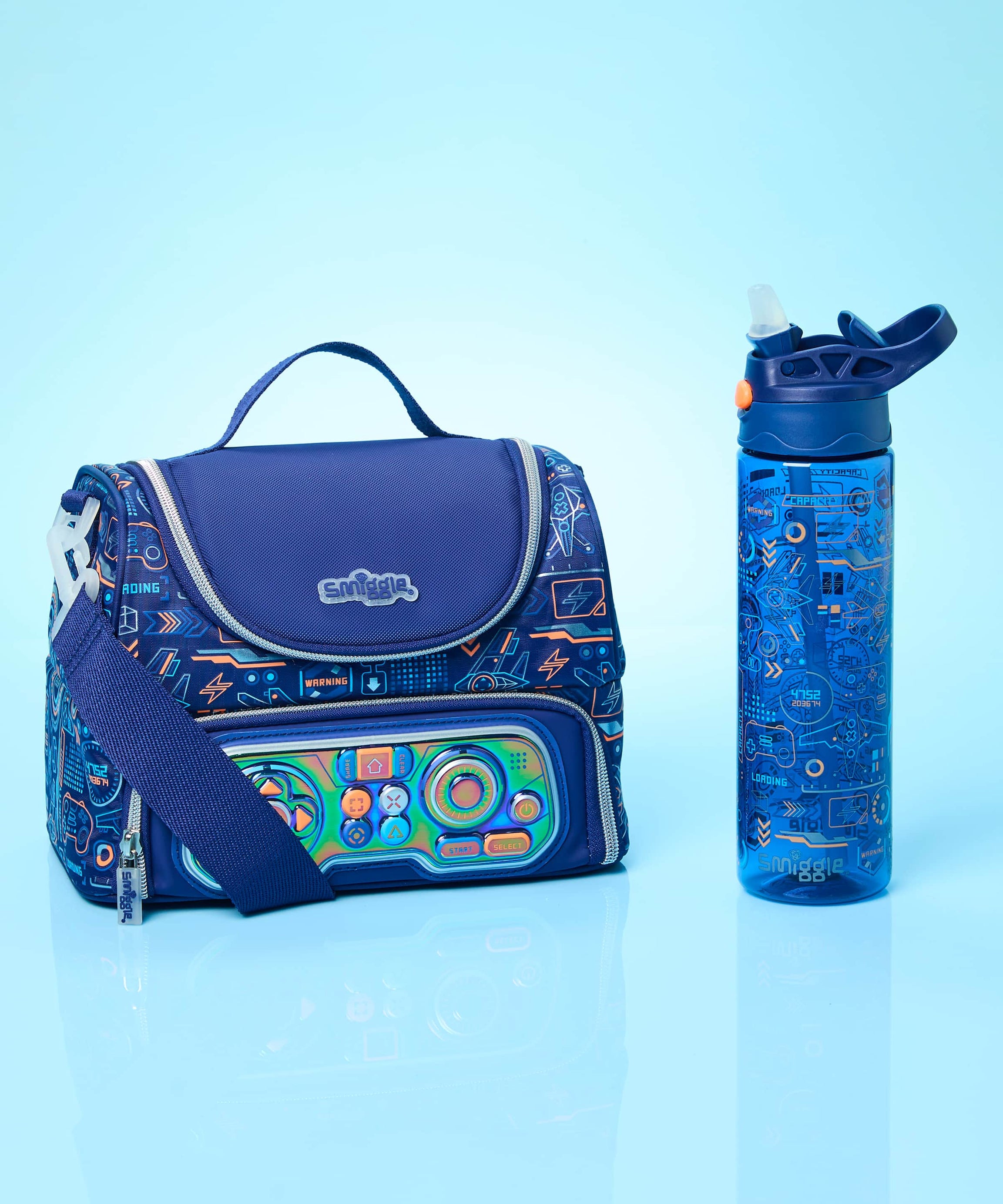 Smiggle - Beta Double Layered Lunch Bag with Strap