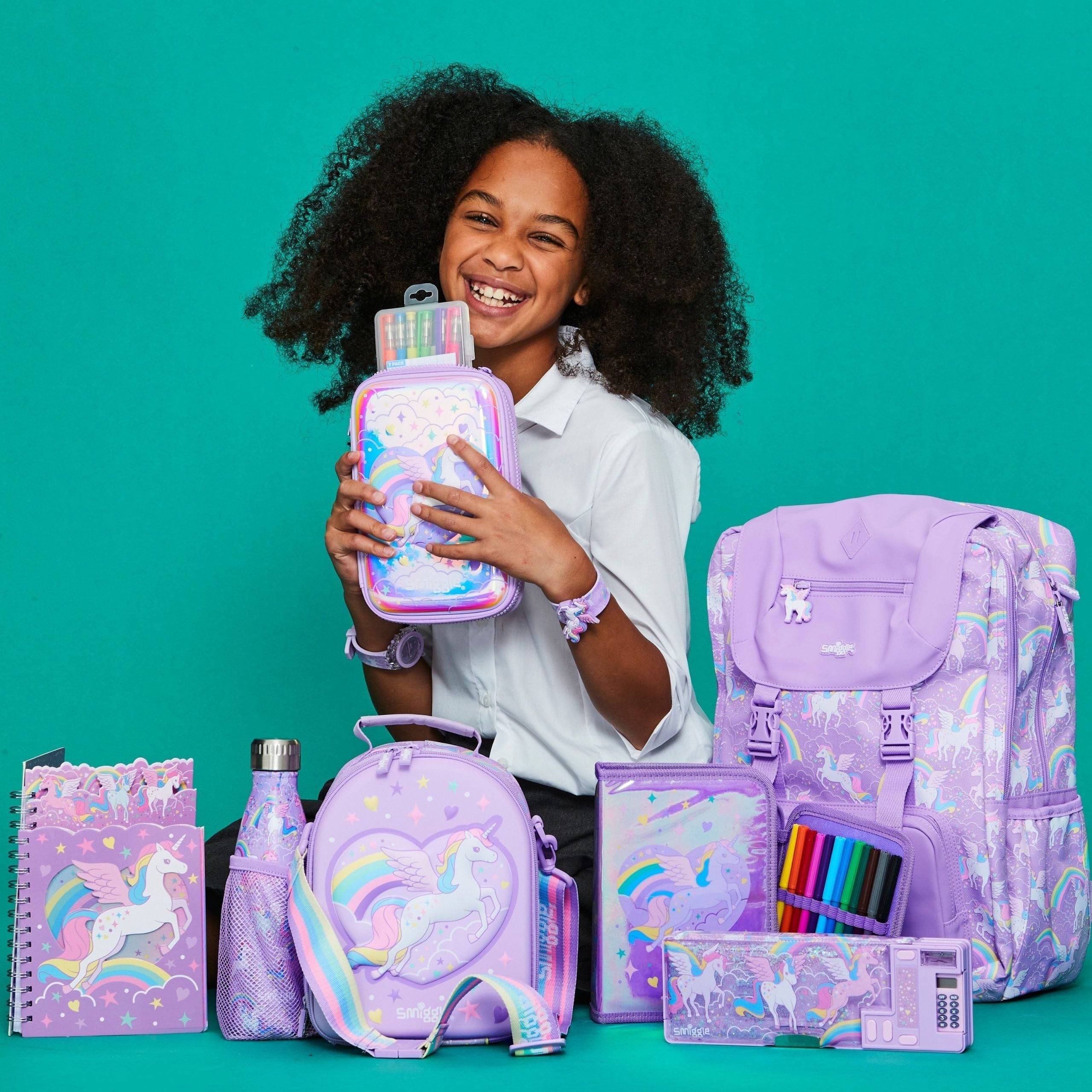 Smiggle - Beyond 3D Embossed Unicorn Pencil Case