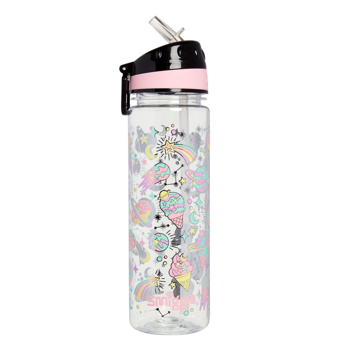 Smiggle - Beyond Ice Cream Pattern 650 ML BPA-Free Straw Bottle