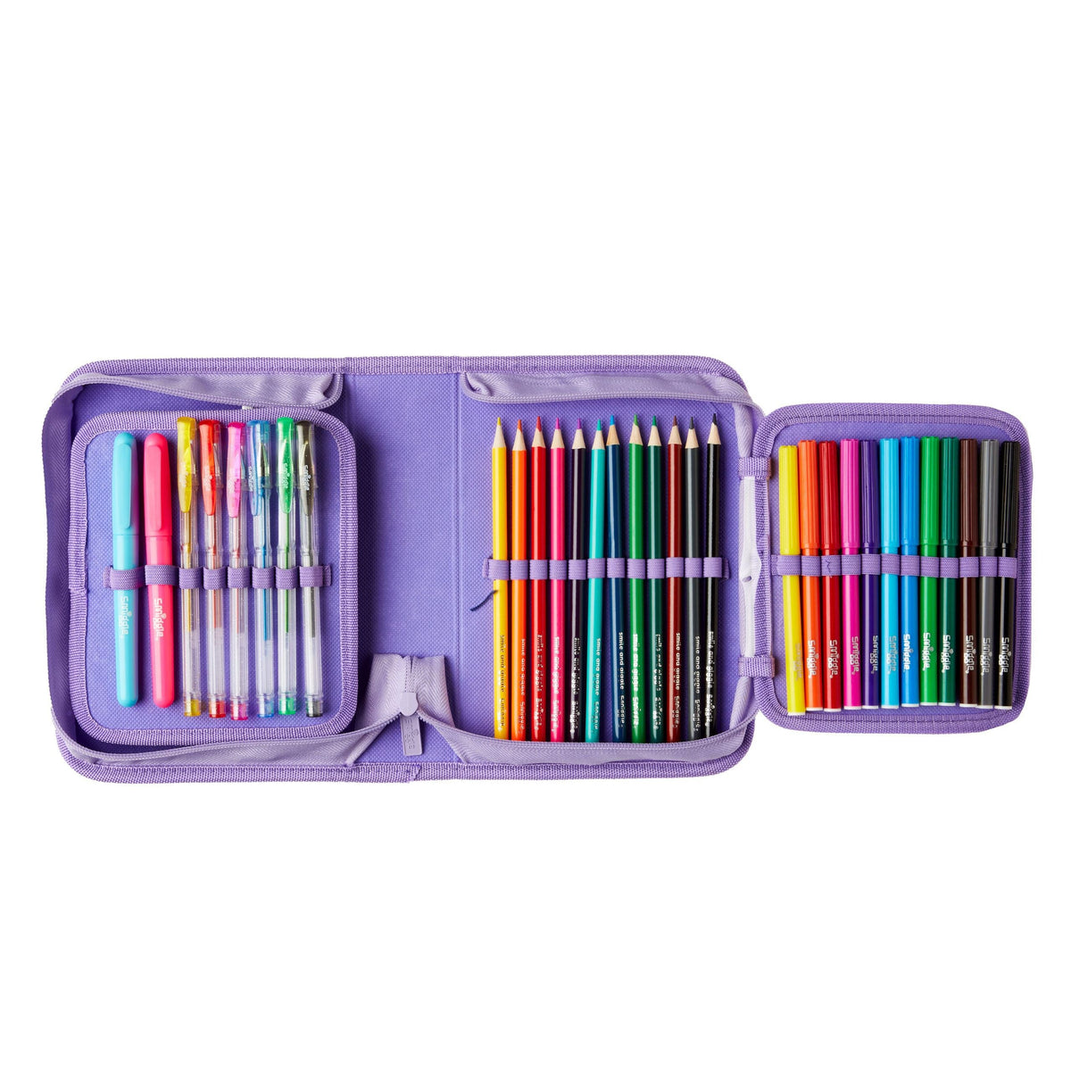 Smiggle - Beyond Unicorns Colouring Pencils and Pencil Case Stationery Set