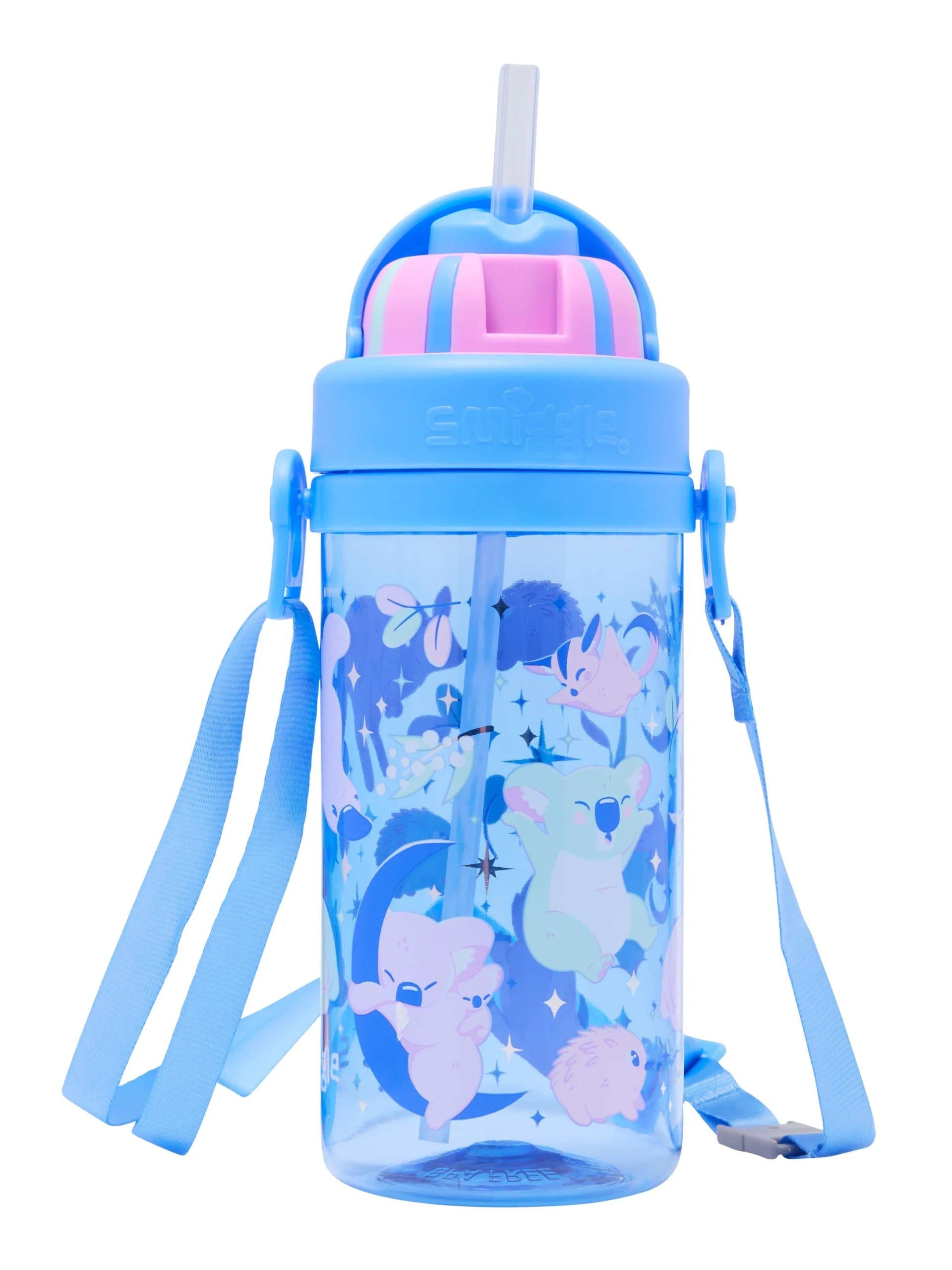 Smiggle - Big Dreams Kindergarten 400ML BPA Free Hidden Straw Water Bottle