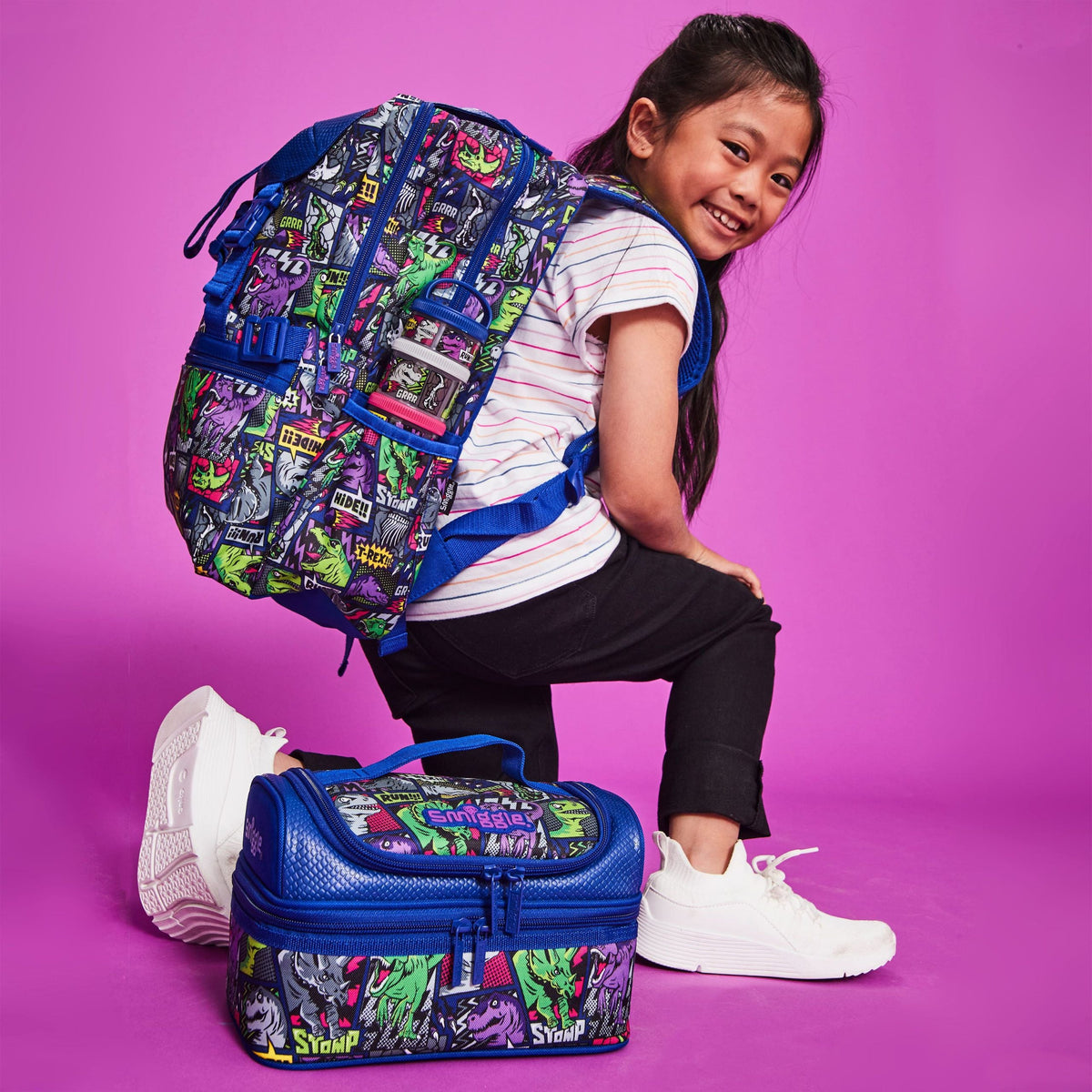 Smiggle - Bright Side Lunch Bag Attachable Backpack