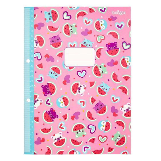 Smiggle - Ruled Lined 64 Page A4 Notebook