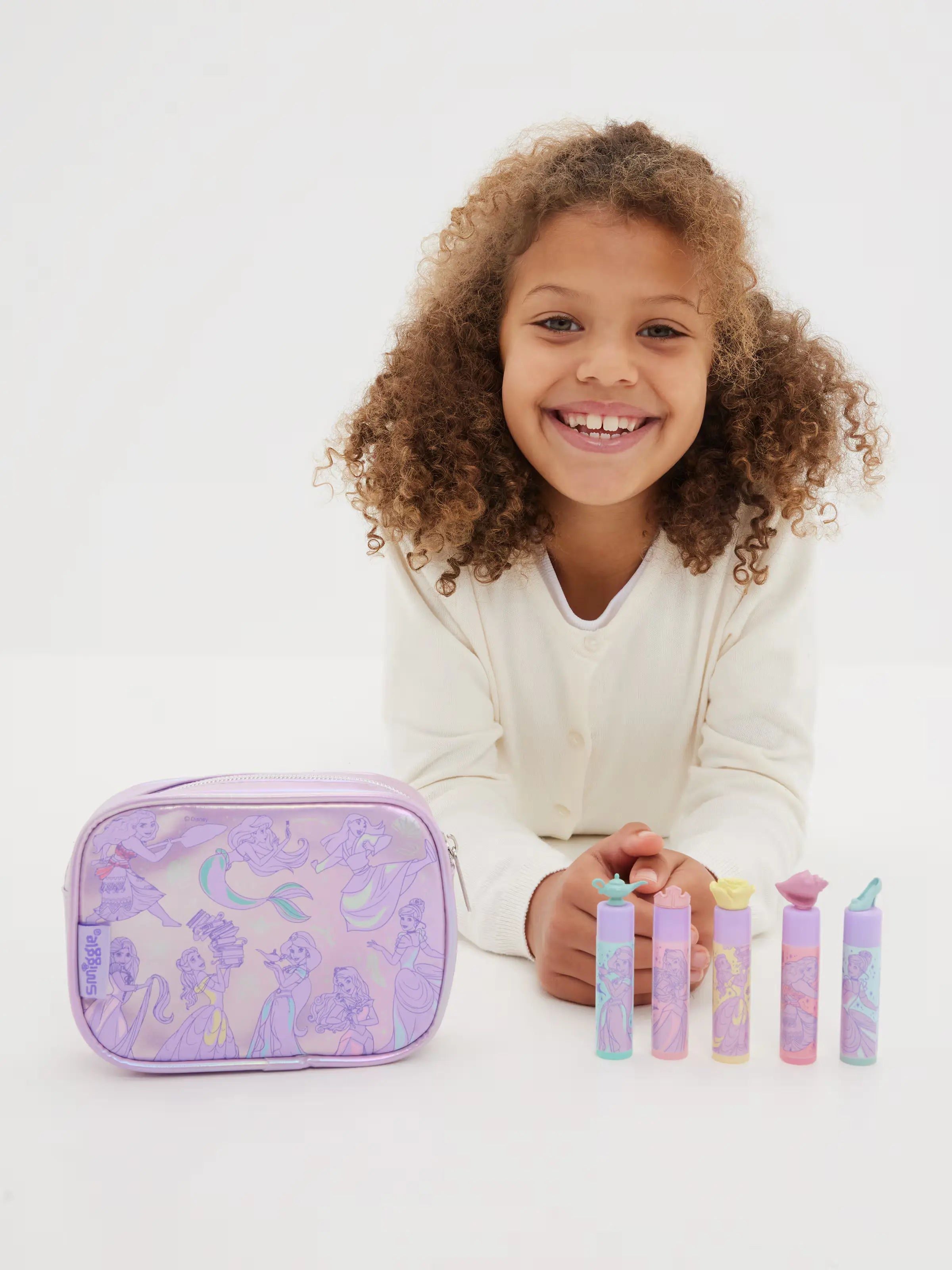 Smiggle - Disney Princess 5-Piece Lip Balm Set and Bag