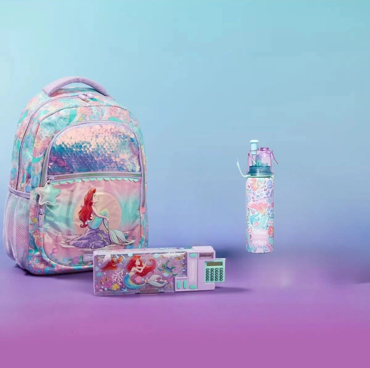 Smiggle – Disney Princess Ariel 3 Piece School Bag Set