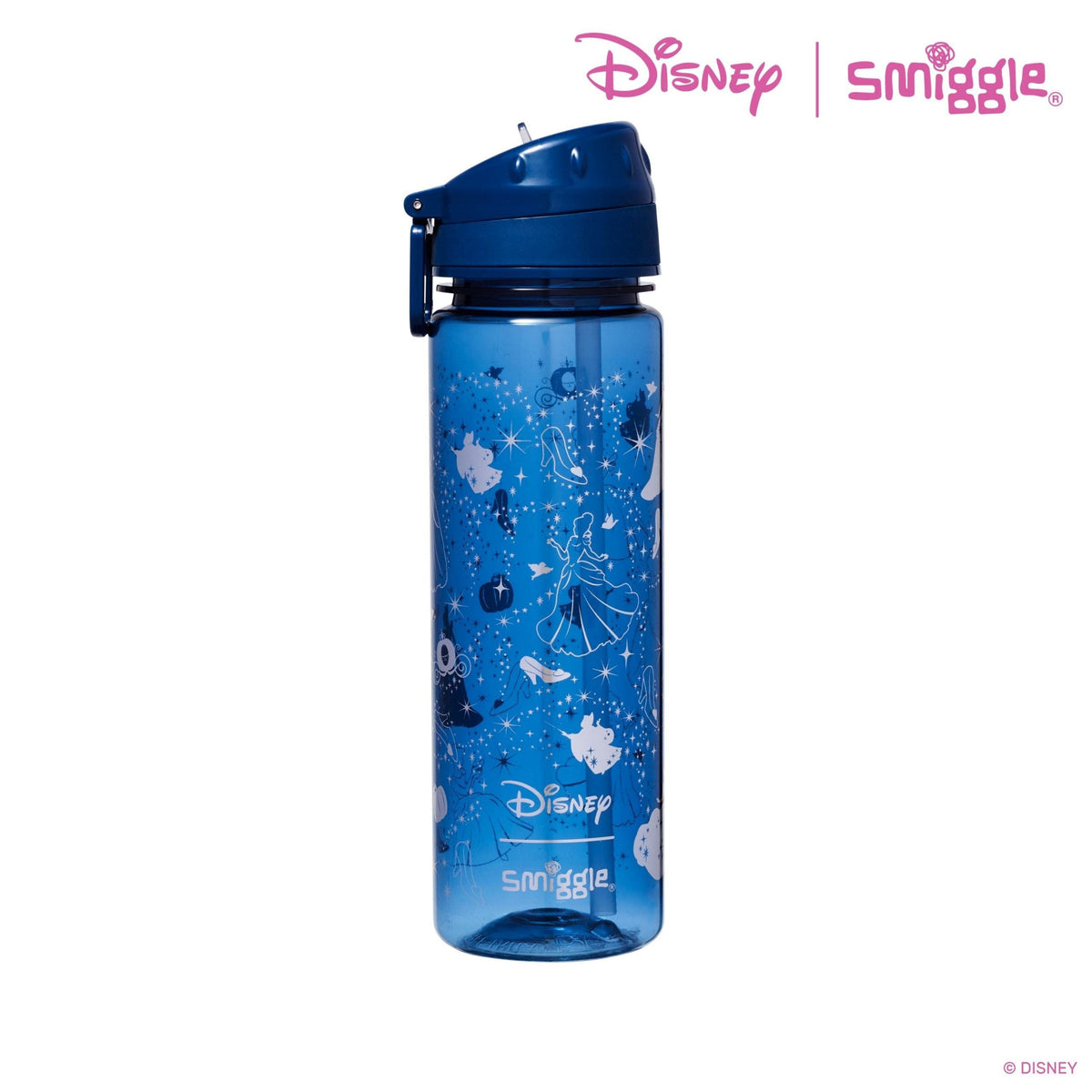 Smiggle - Disney Princess Straw Bottle 650ML BPA Free