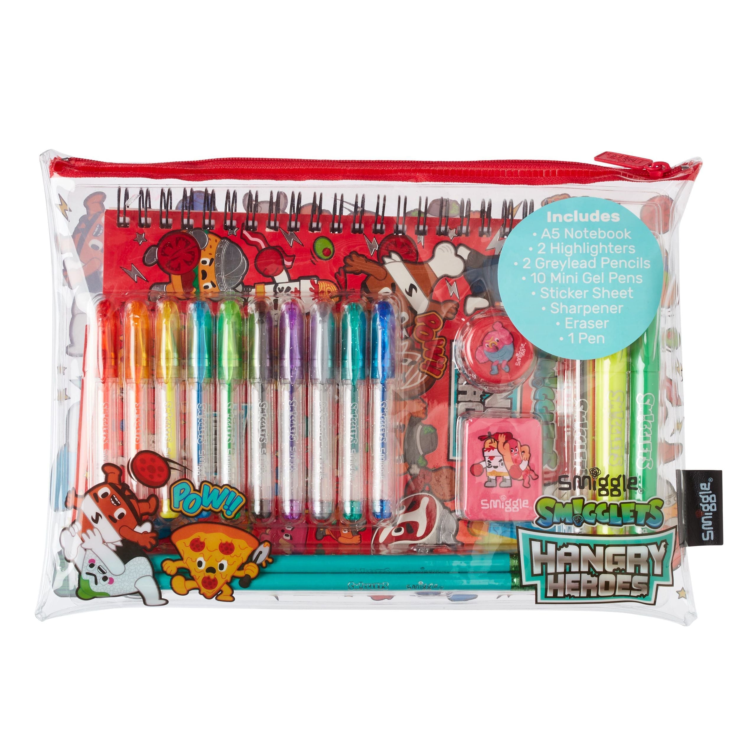 Smiggle - Essentials A5 Hangry Hereos Stationery Set
