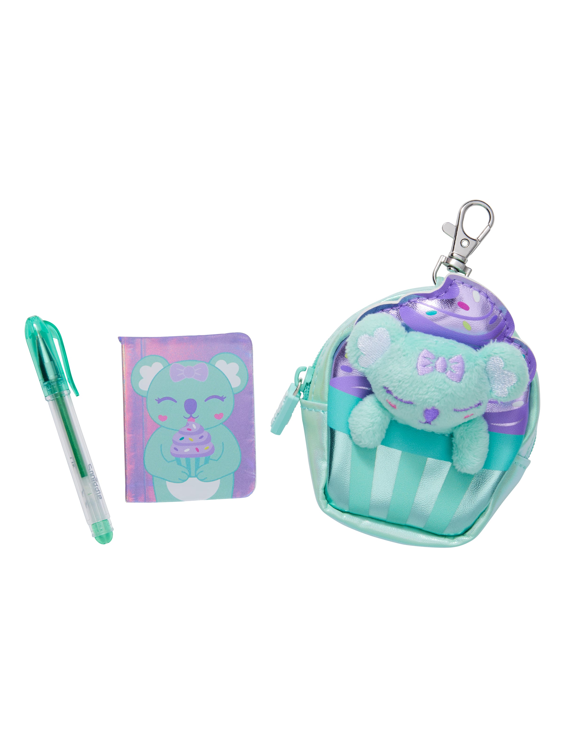 Smiggle - Fluffy Daydream Mini Pen and Notebook Keychain