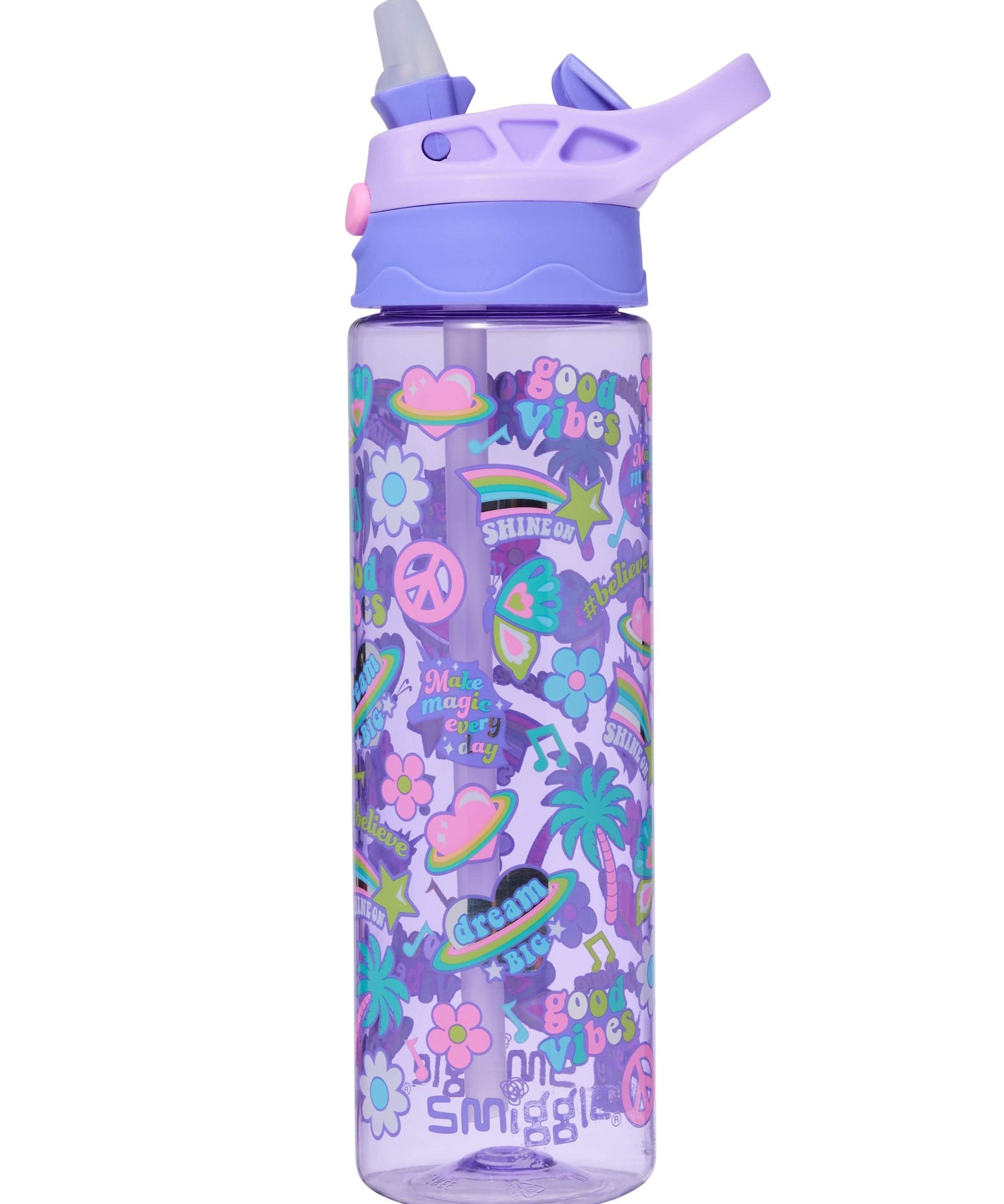 Smiggle - All Stars 650ML Automatic Spout BPA-Free Water Bottle