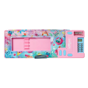 Smiggle - Galaxy Cheerful Animals Pop Out Automatic Pencil Case with Calculator