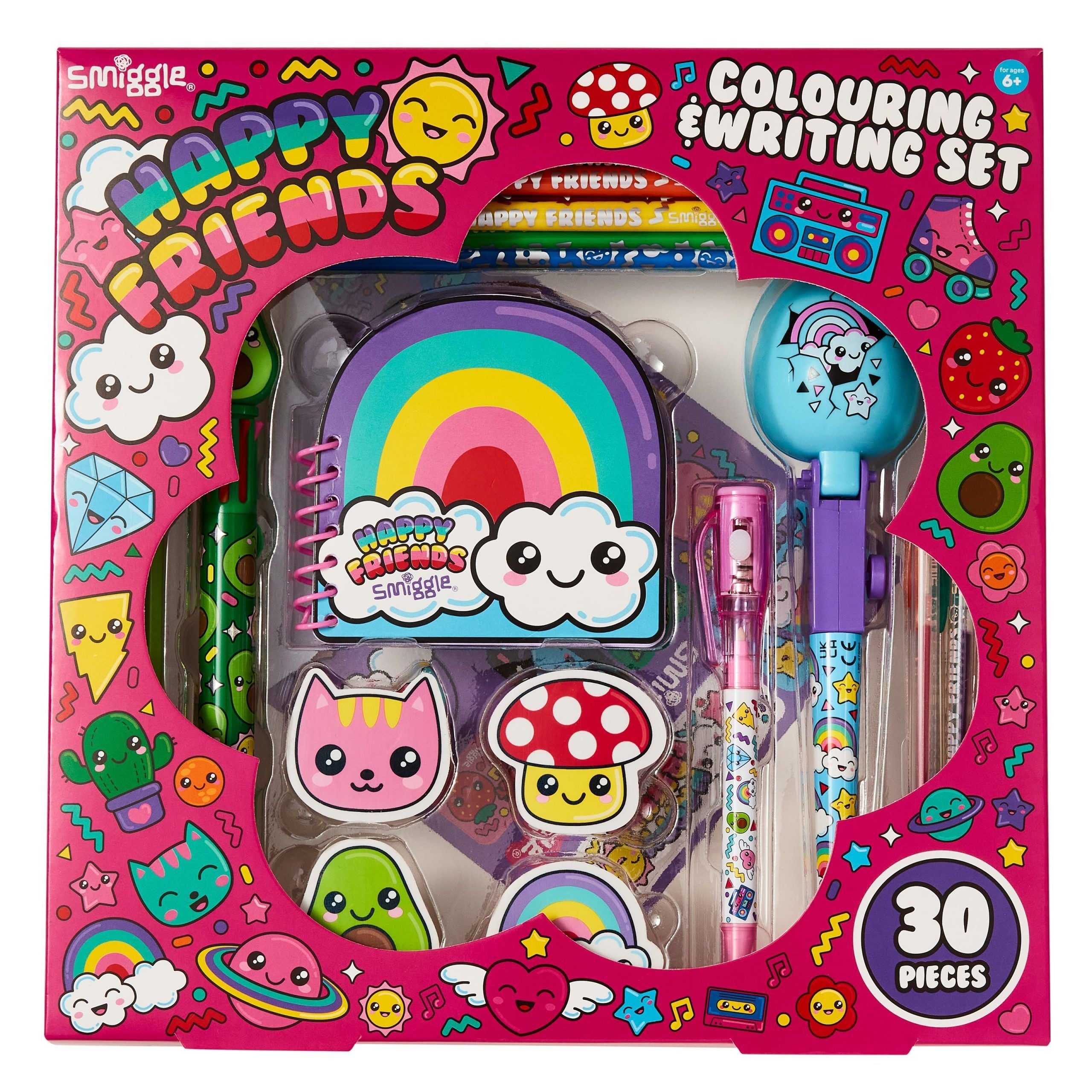 Smiggle - Happy Friends Coloring and Writing Set