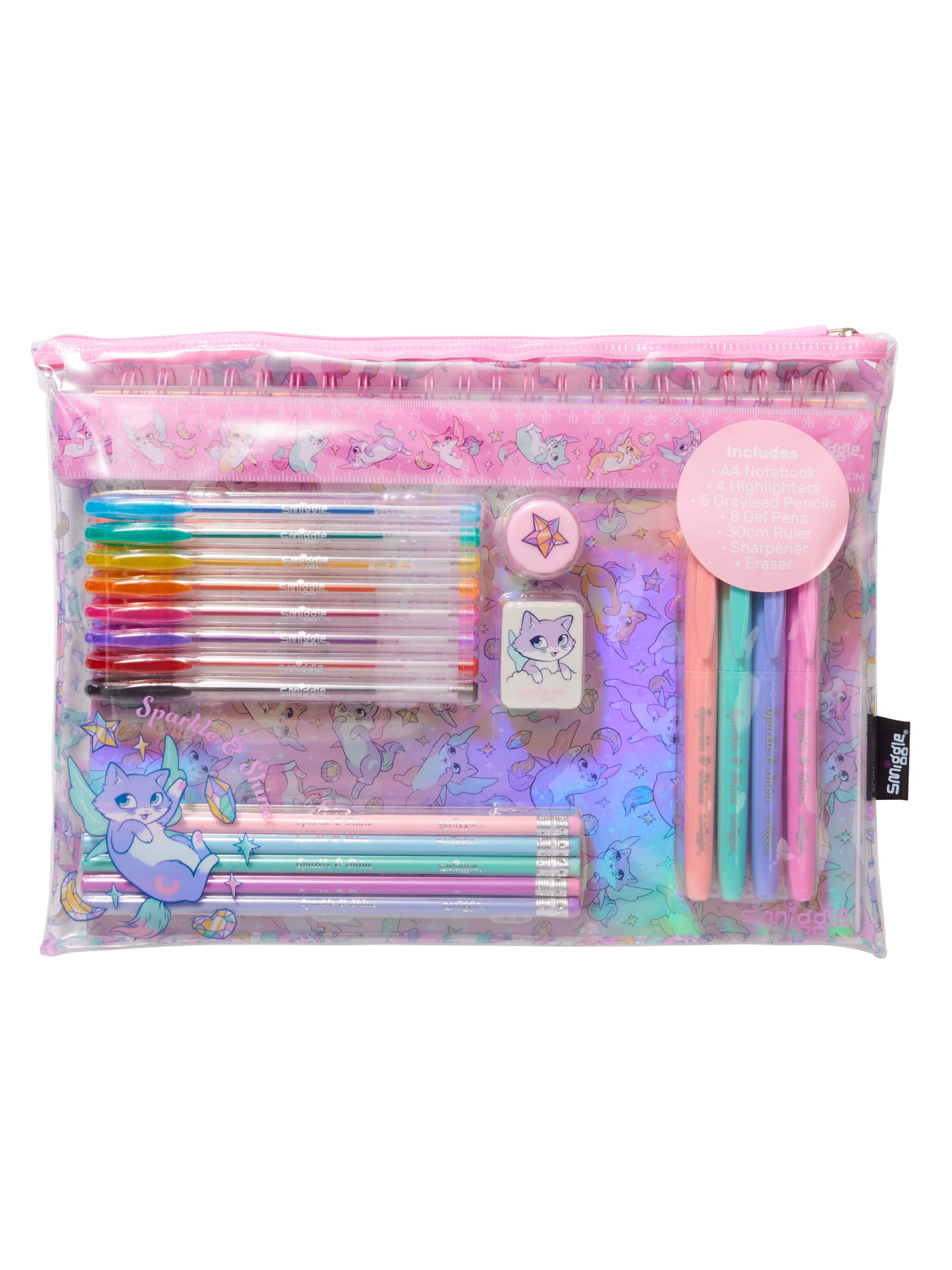 Smiggle - Happy Tales 22 Parça Dev Kırtasiye Seti - Dinossi