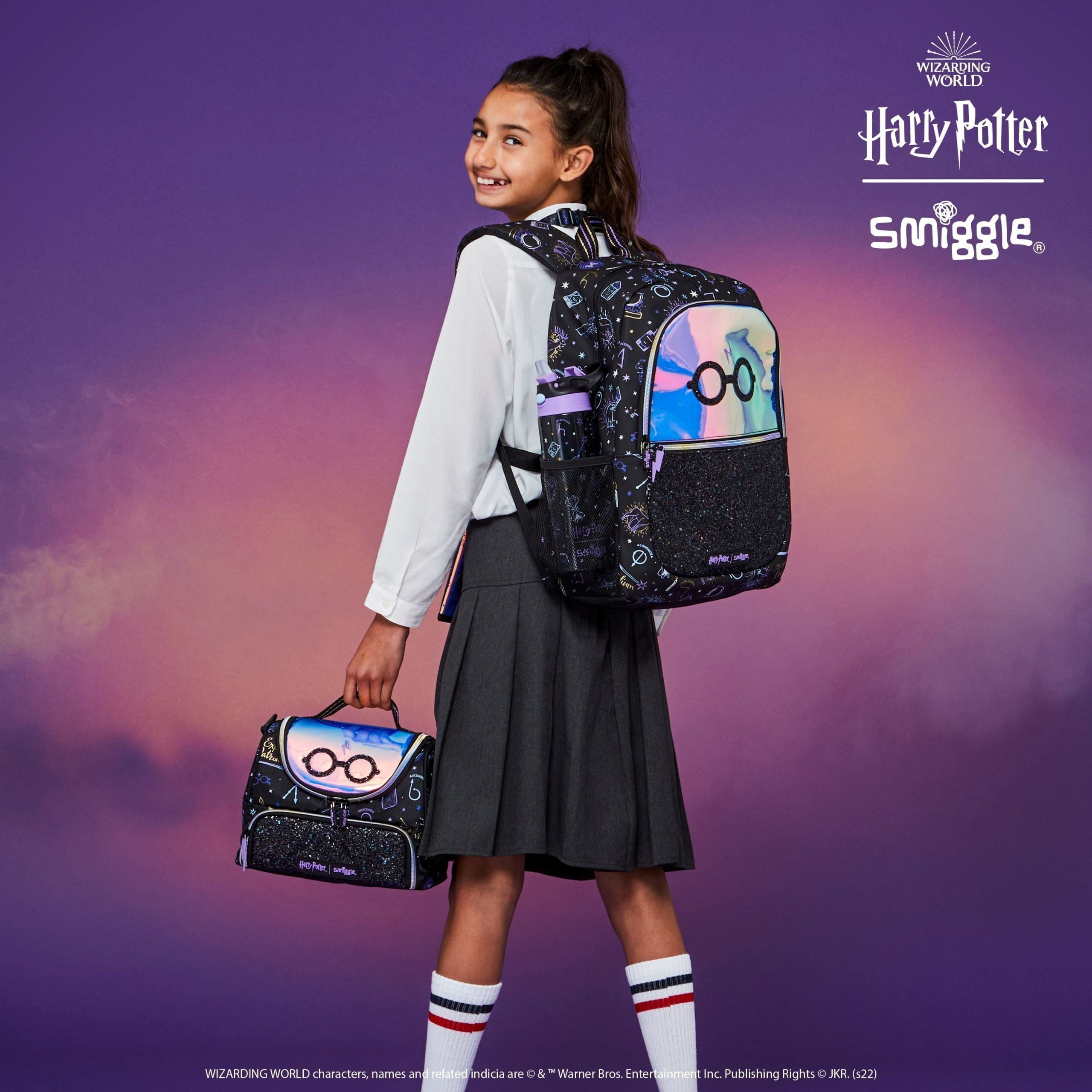 Smiggle - Harry Potter Double Layer Lunch Bag with Strap