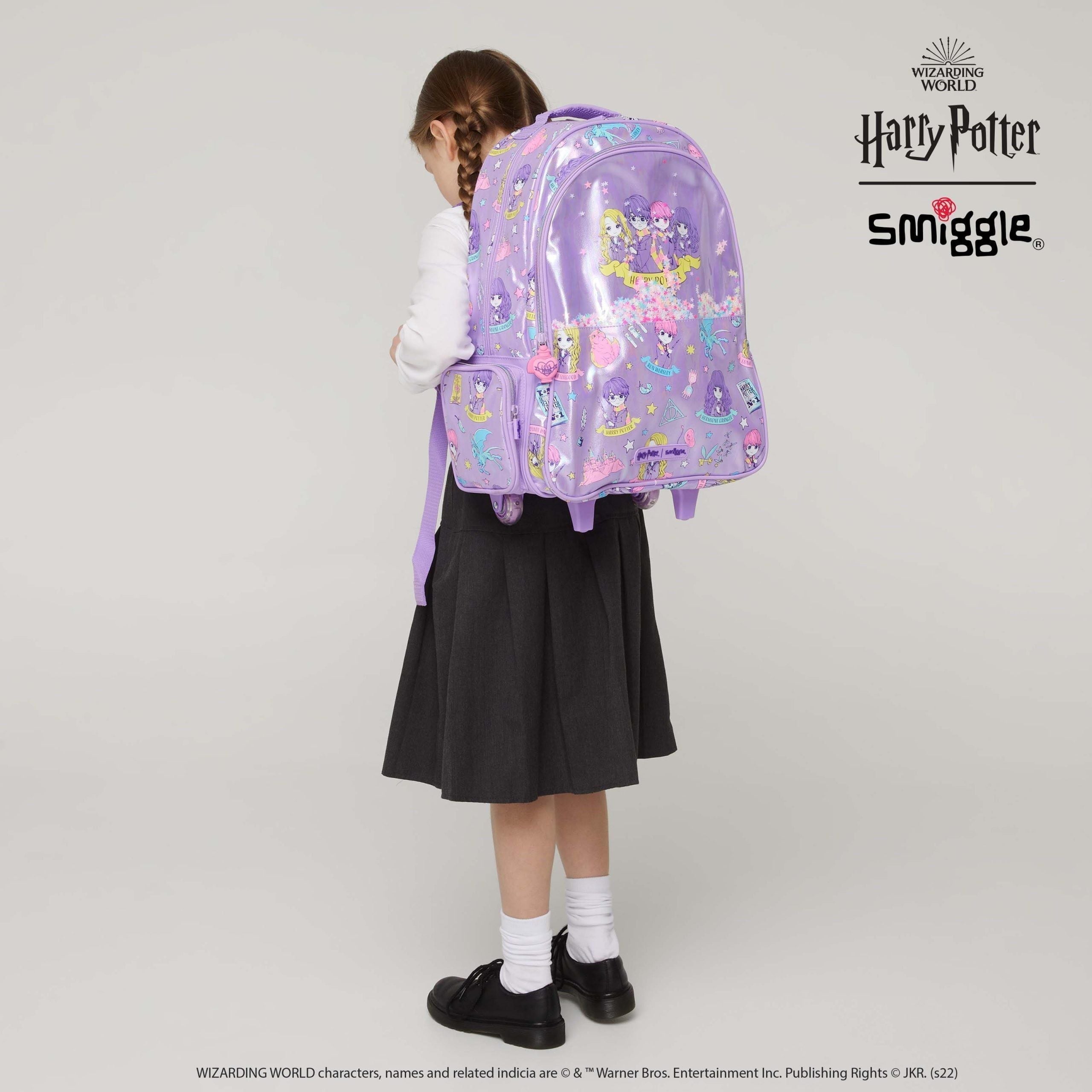 Smiggle - Harry Potter Lighted Wheeled Backpack