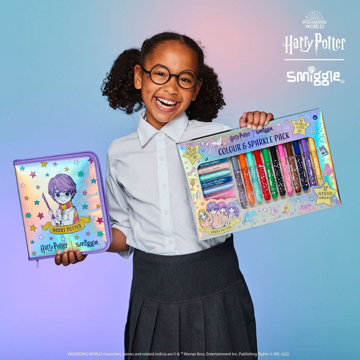 Smiggle - Harry Potter Marker Pen and Glitter Glue Pack