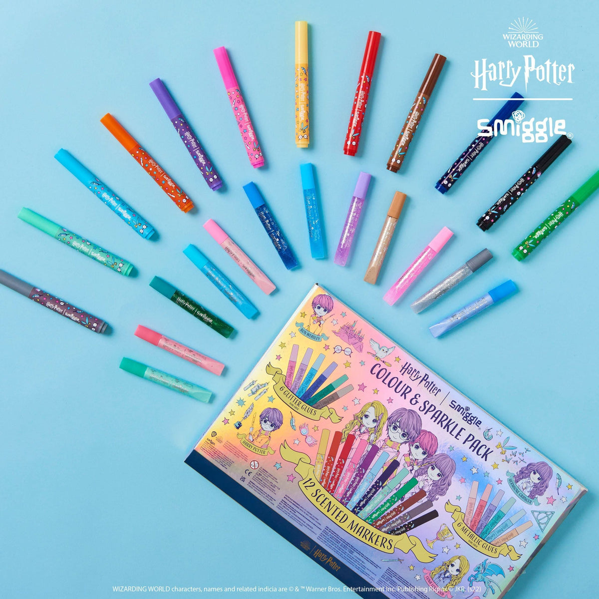 Smiggle - Harry Potter Marker Pen and Glitter Glue Pack