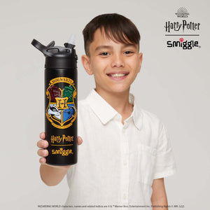 Smiggle - Harry Potter Automatic Straw 520ML Steel Water Bottle
