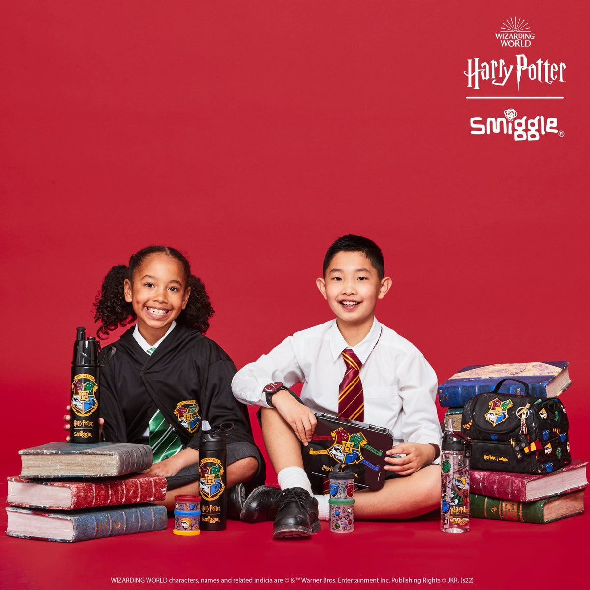 Smiggle - Harry Potter Automatic Straw 520ML Steel Water Bottle