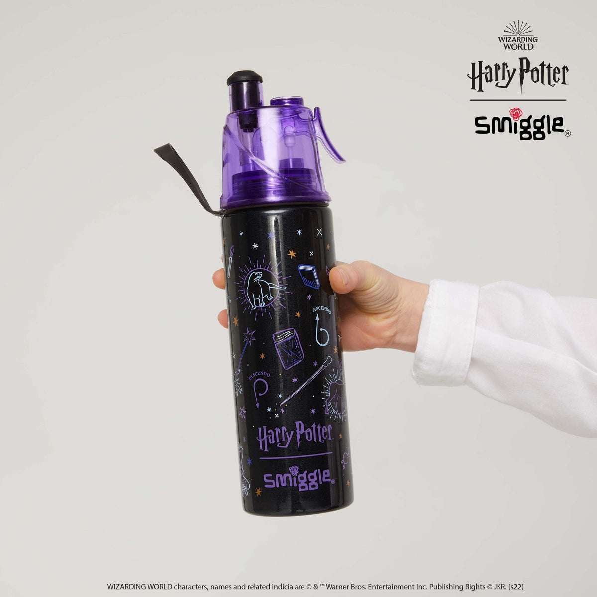 Smiggle - Harry Potter Water Spray 500ML Steel Water Bottle