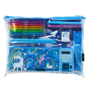 Smiggle - Pop Out Automatic Pencil Case with Calculator and Special Pencil Set