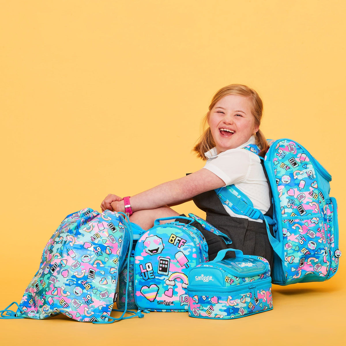 Smiggle - Hide Blue Drawstring Bag