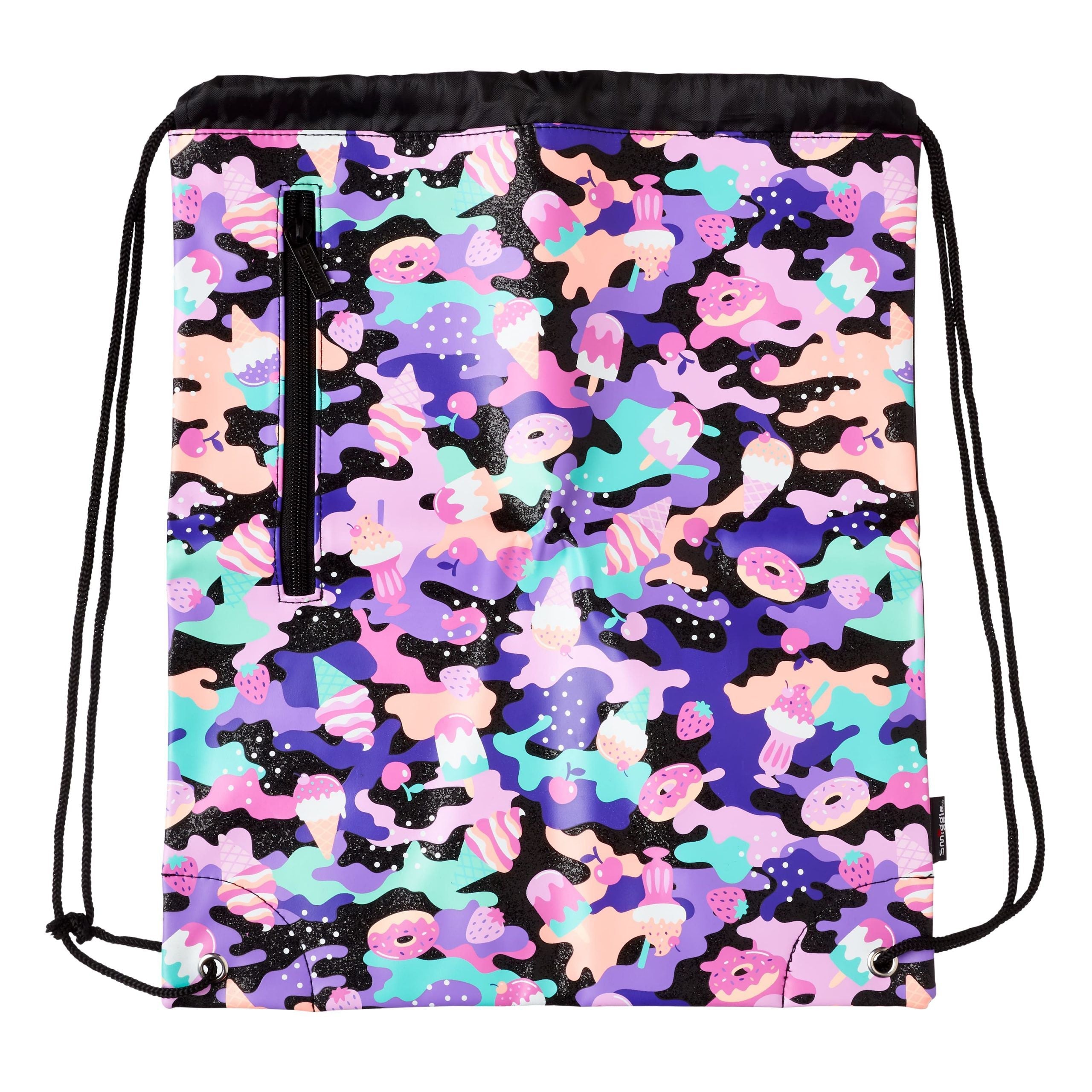 Smiggle - Hide Black-Purple Drawstring Bag