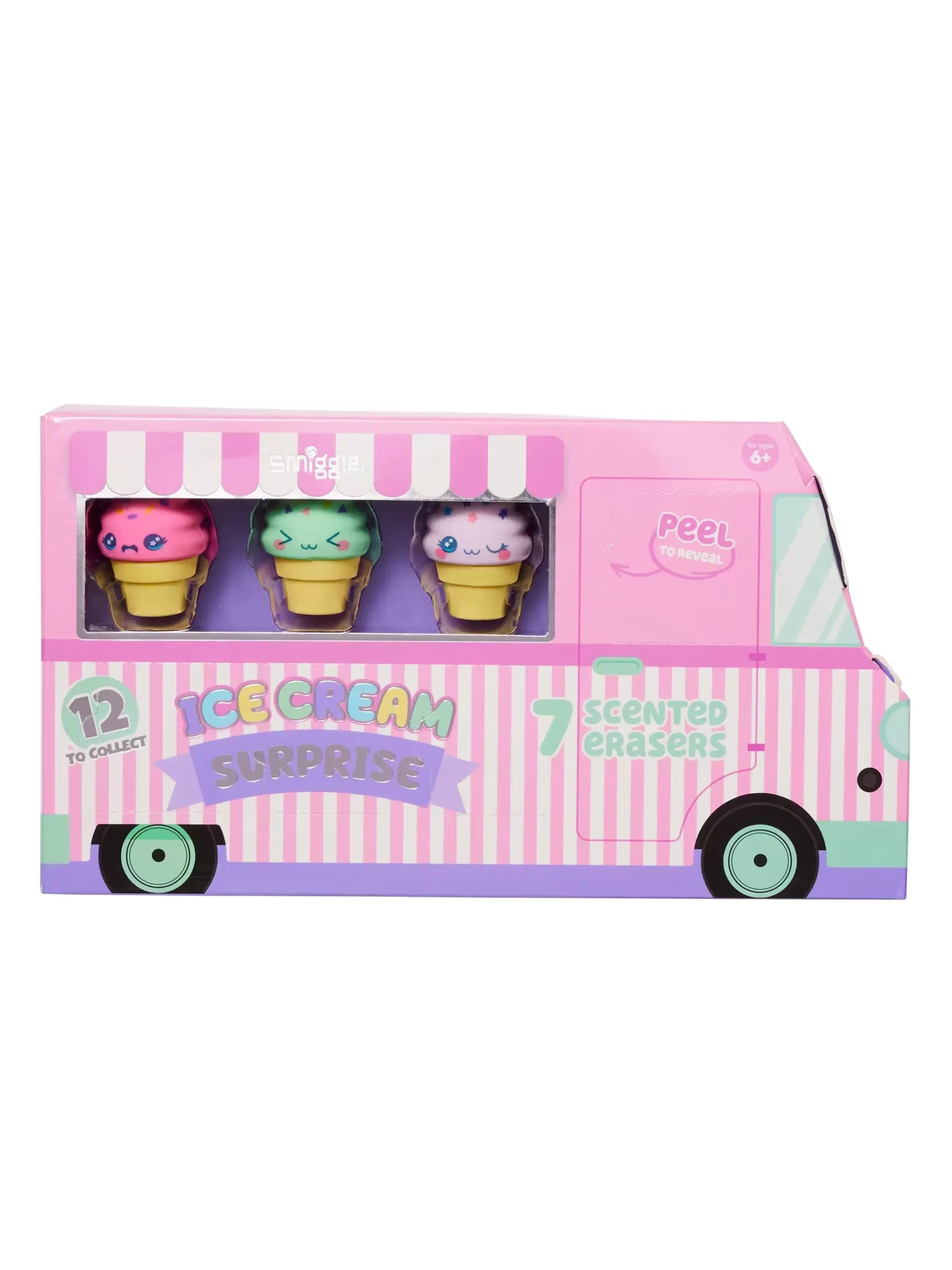 Smiggle - Ice Cream 7-Pack Surprise Scented Erasers