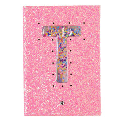 Smiggle - Pink A5 Notebook with Illuminated Alphabet Letters