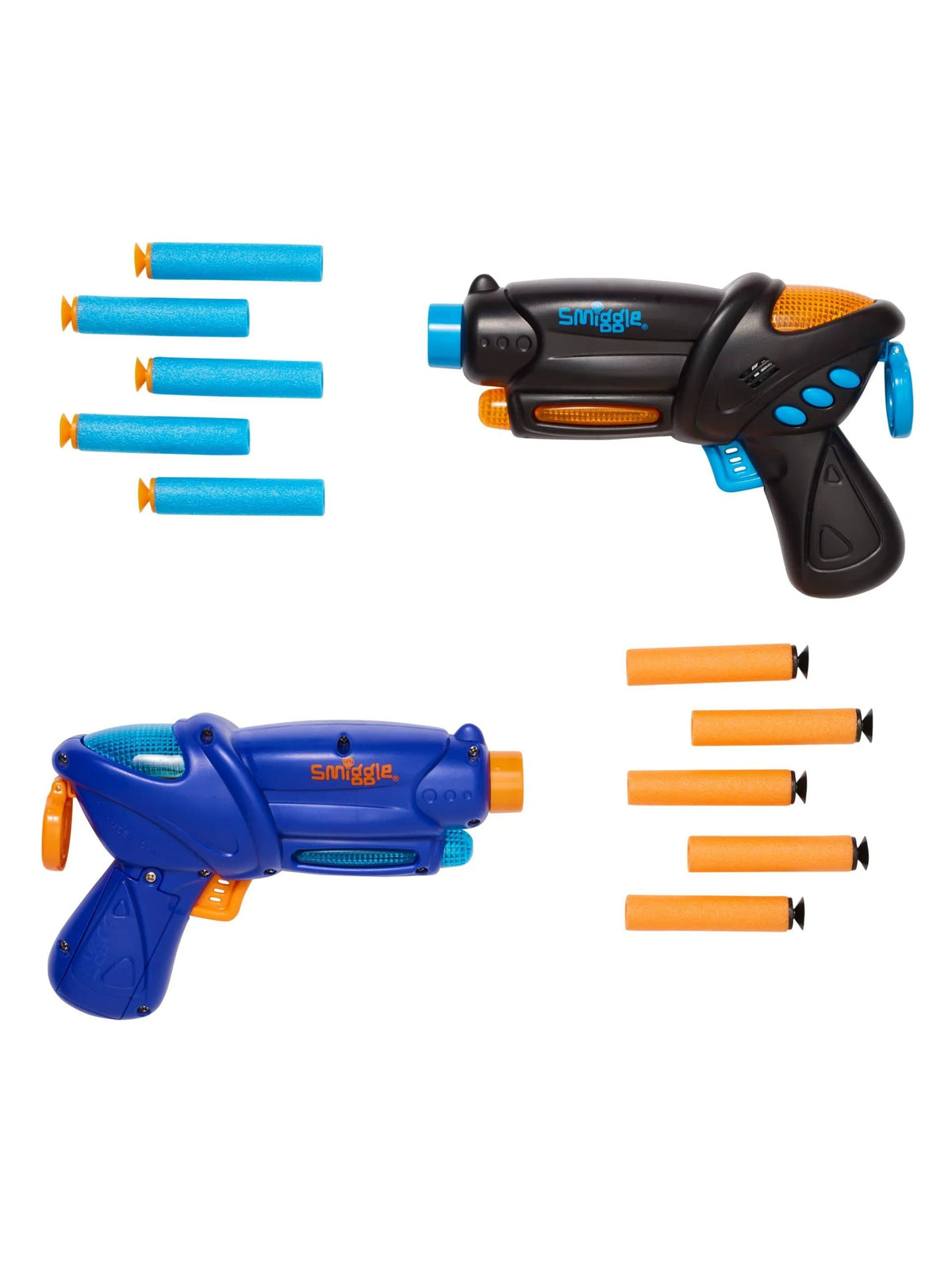 Smiggle - Light-Up & Sound 2-Pack Dart Blaster Toy Gun Set