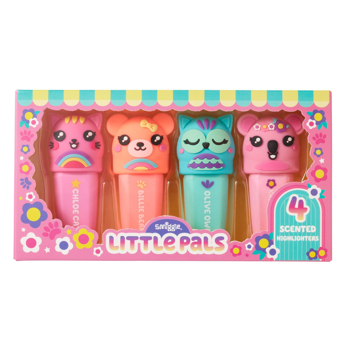 Smiggle - Little Pals Highlighter Pack X4