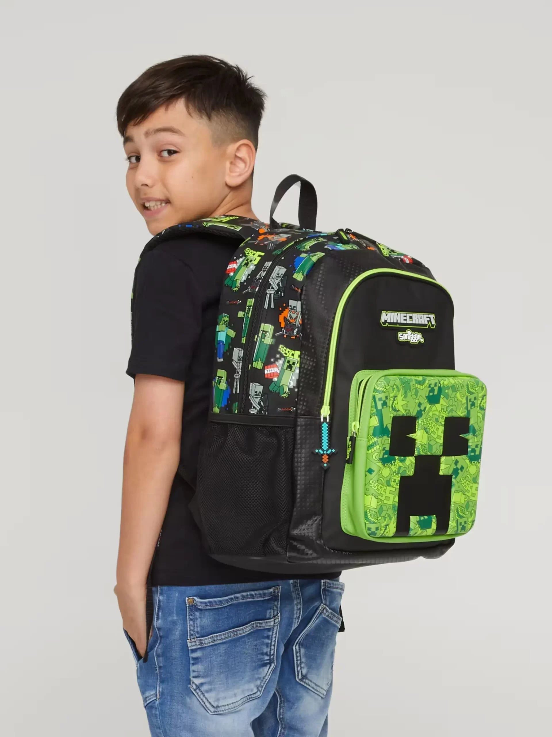 Smiggle - Minecraft 4 Piece School Bag Set