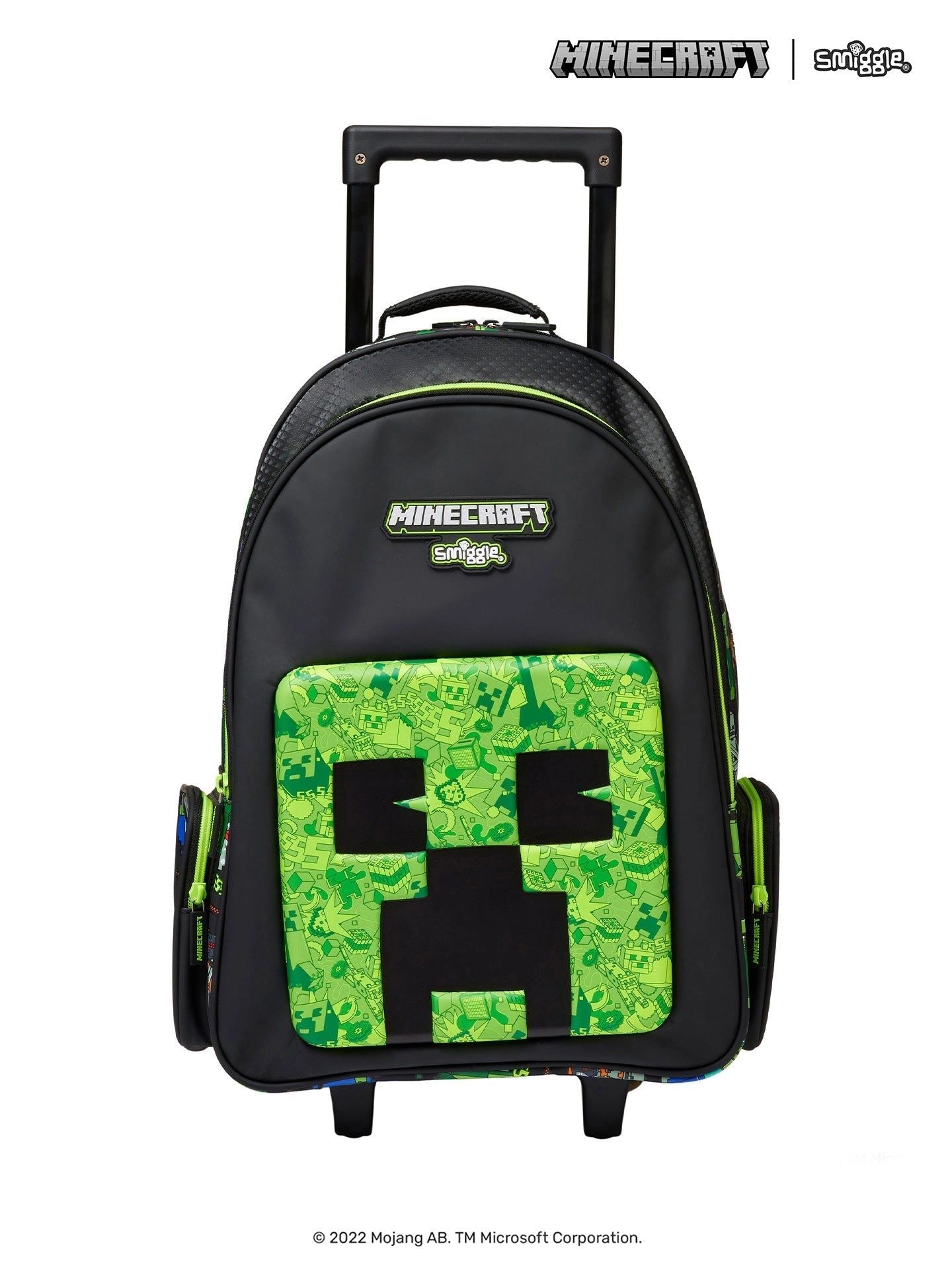 Smiggle - Minecraft Light Up Trolley Bag