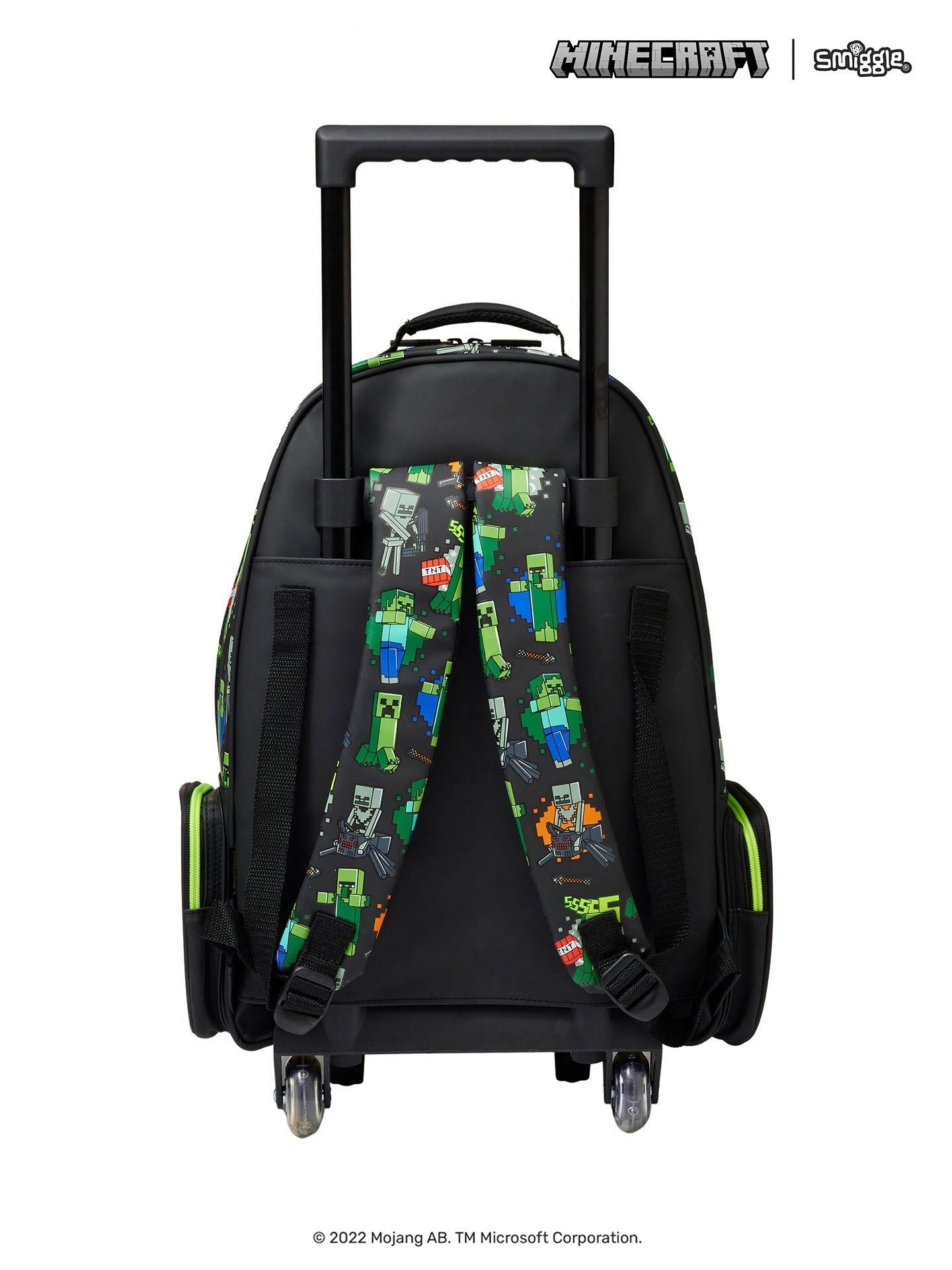 Smiggle - Minecraft Light Up Trolley Bag