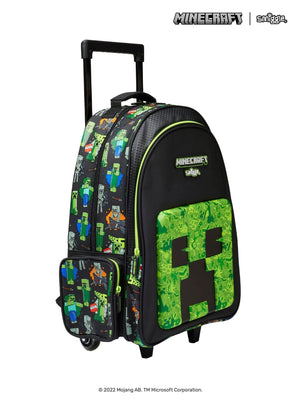 Smiggle - Minecraft Light Up Trolley Bag