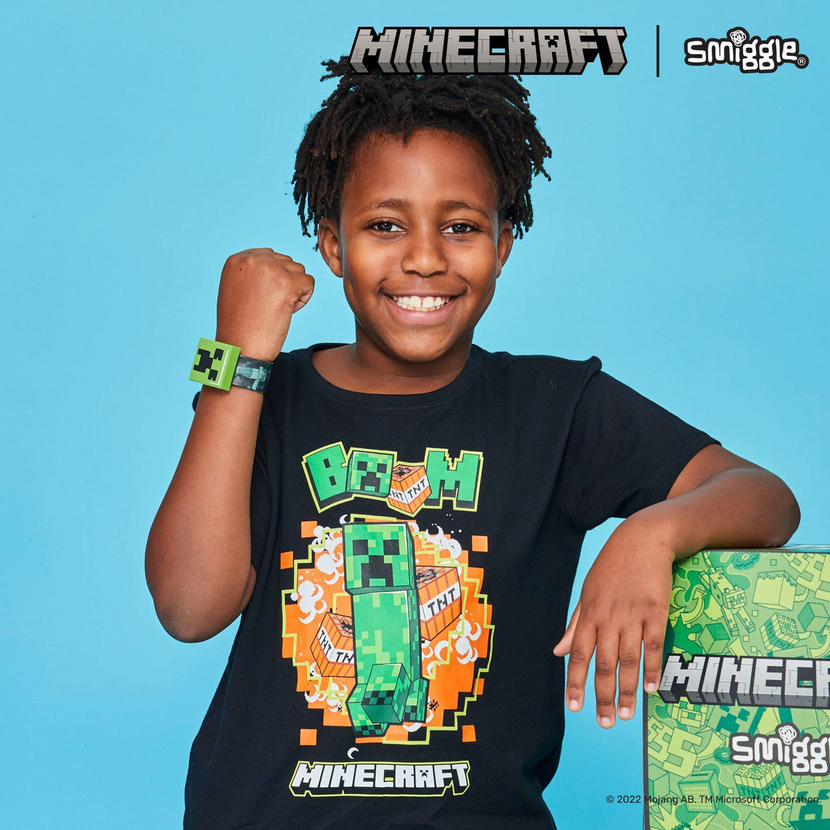 Smiggle - Minecraft Multi-Charm Changing Slapband Arm Accessory
