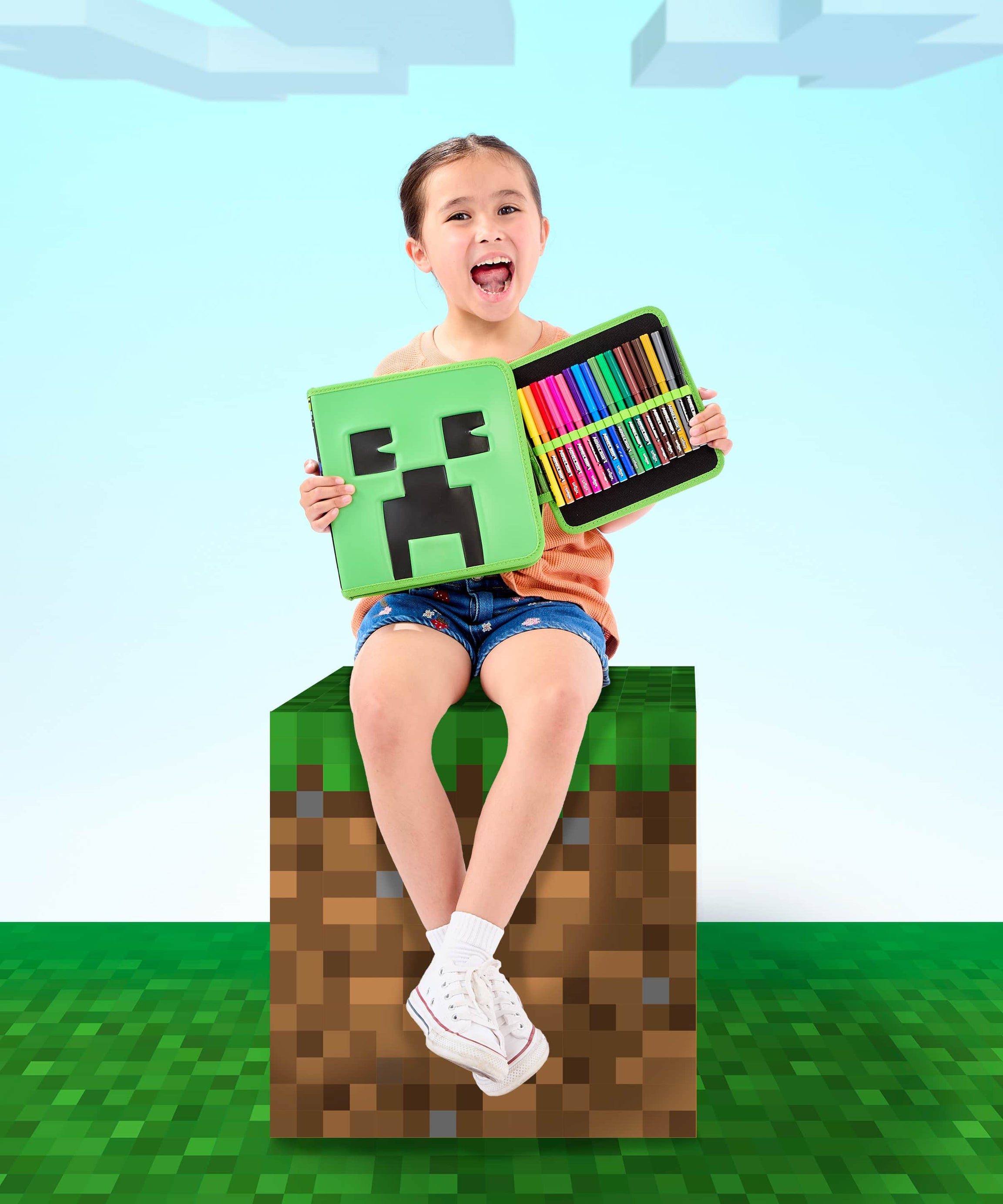 Smiggle - Minecraft Stationery Set and Pencil Case