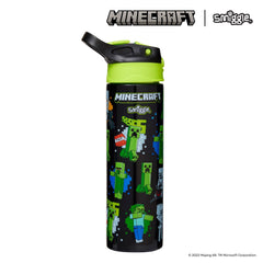 Smiggle - Minecraft Automatic Straw 520ML Steel Water Bottle
