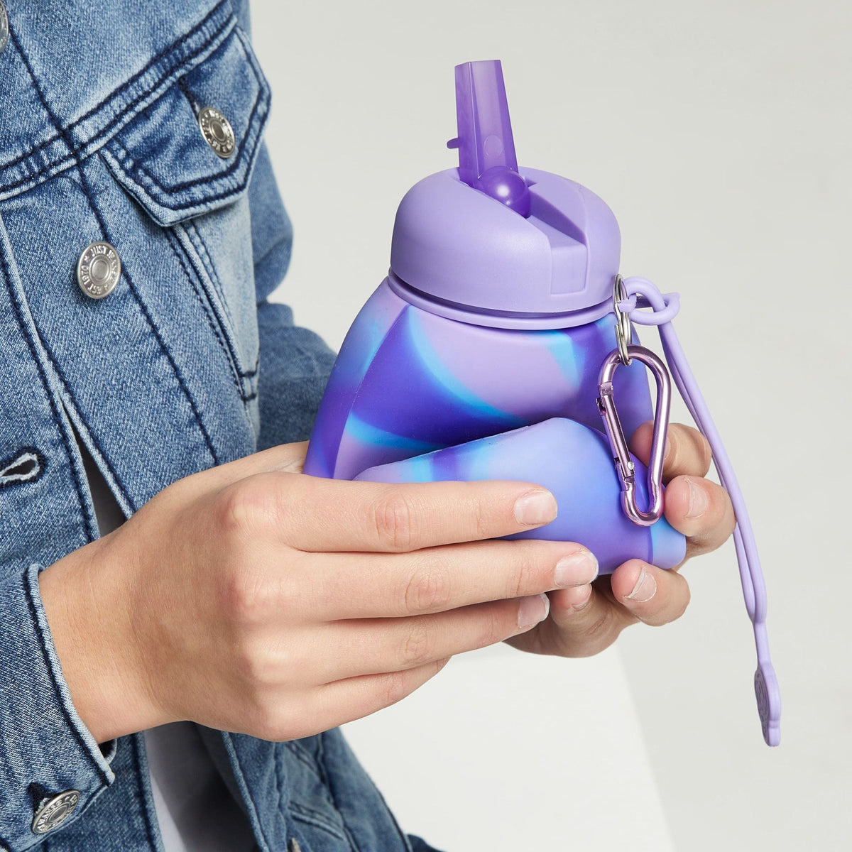 Smiggle - Mirage Silicone Foldable 630 ML BPA-Free Water Bottle